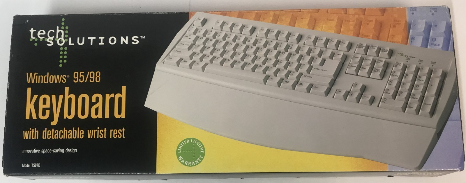 VINTAGE TECH SOLUTIONS WINDOWS 95/98 KEYBOARD IN BOX WITH DETATCHABLE WRIST REST