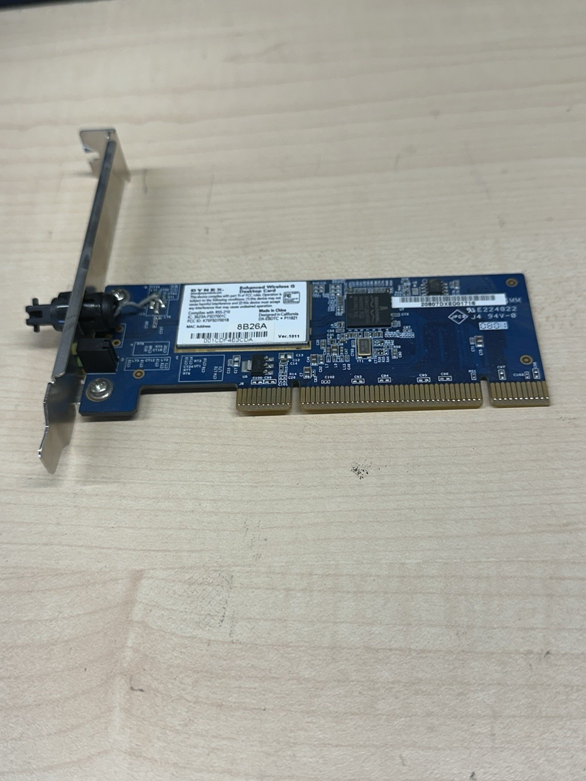 Dynex DX-EBDTC Enhanced Wireless G PCI WiFi Card 802.11g Desktop Adapter