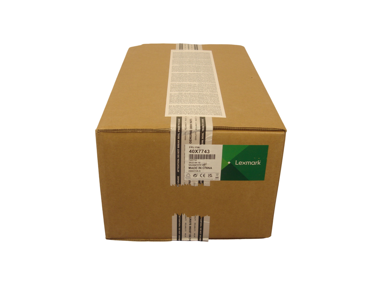 Lexmark 40X7743 Fuser Unit for Laser Printer, Series MS810 MS812 MX710 MX711 OEM