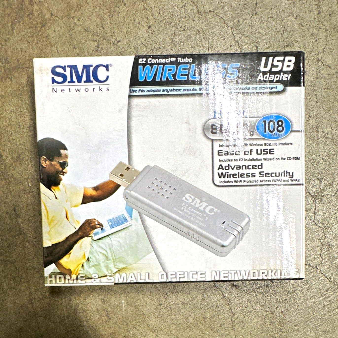 SMC Networks SMCWUSB-G2 108 Mbps 802.11g USB 2.0 Wi-Fi Adapter WPA2 Silver