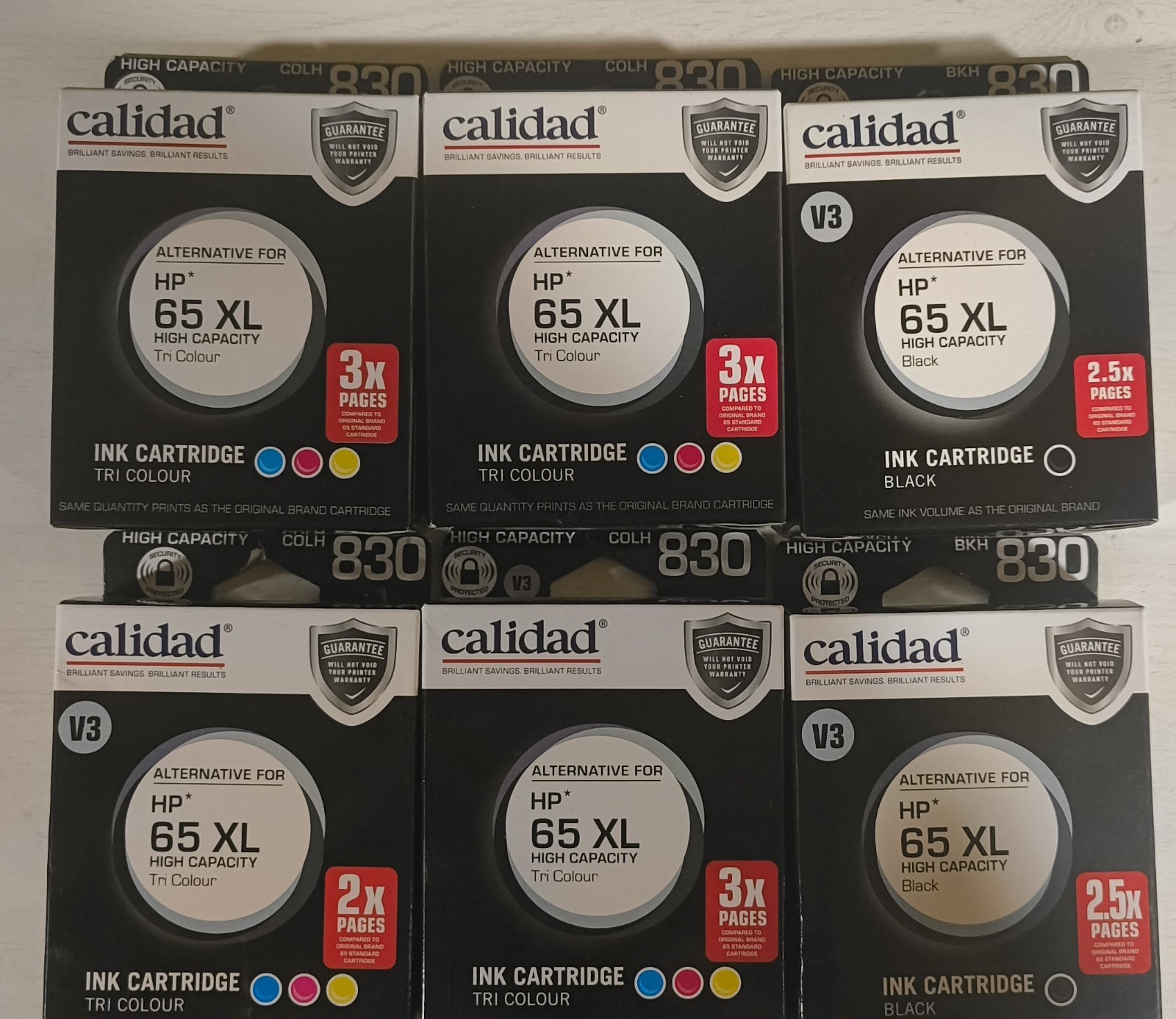calidad High Capacity Compatible Inkjet for HP 65XL Black & Tri-Colour