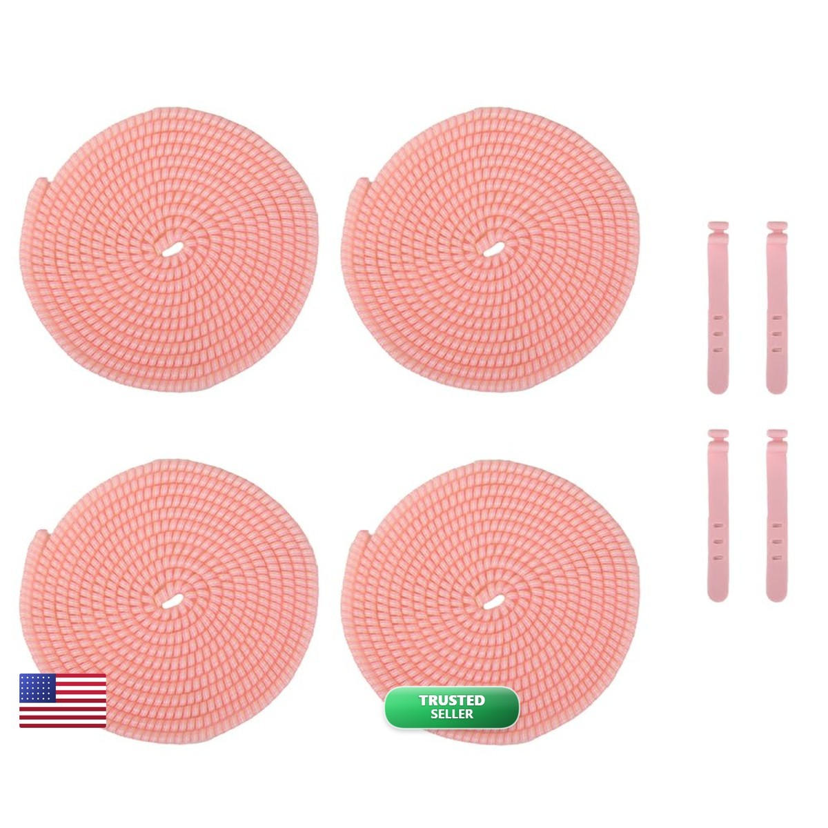 QLD COVER 4pcs 1.6M(5.25FT) Spiral Cable Protector for Phone/Pad/Laptop USB