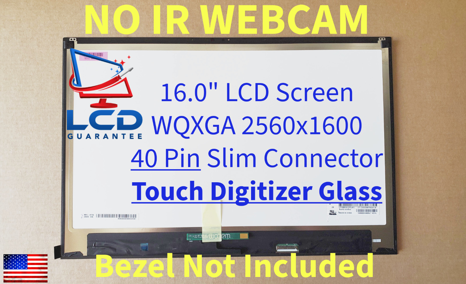 LG Gram 16T90P-K.AAE7U1 16" Touch Digitizer Glass Replacement LCD Laptop Screen