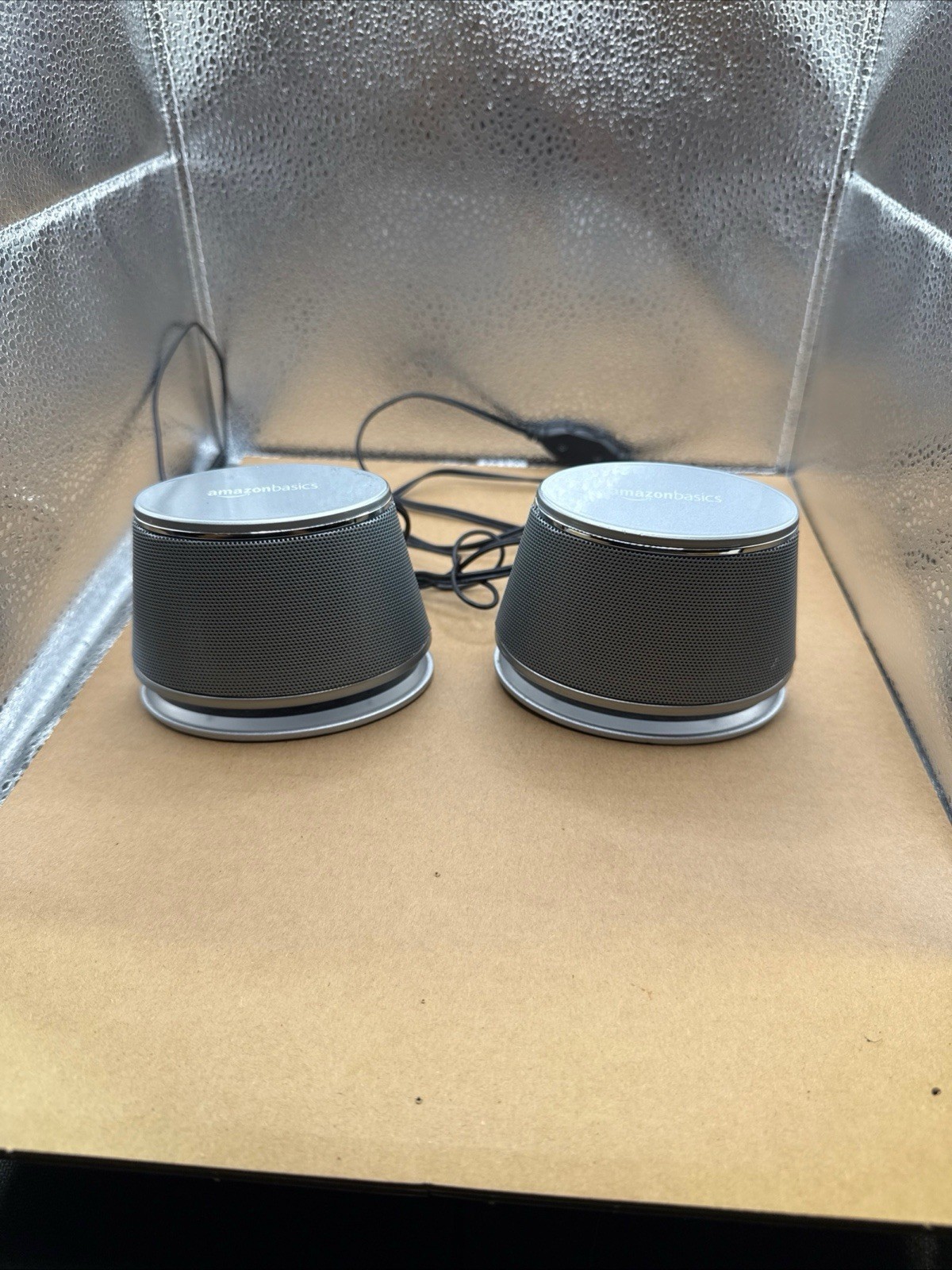 Amazon Basics Stereo 2.0 Speakers Dynamic Sound PC Laptop USB V620SILVER