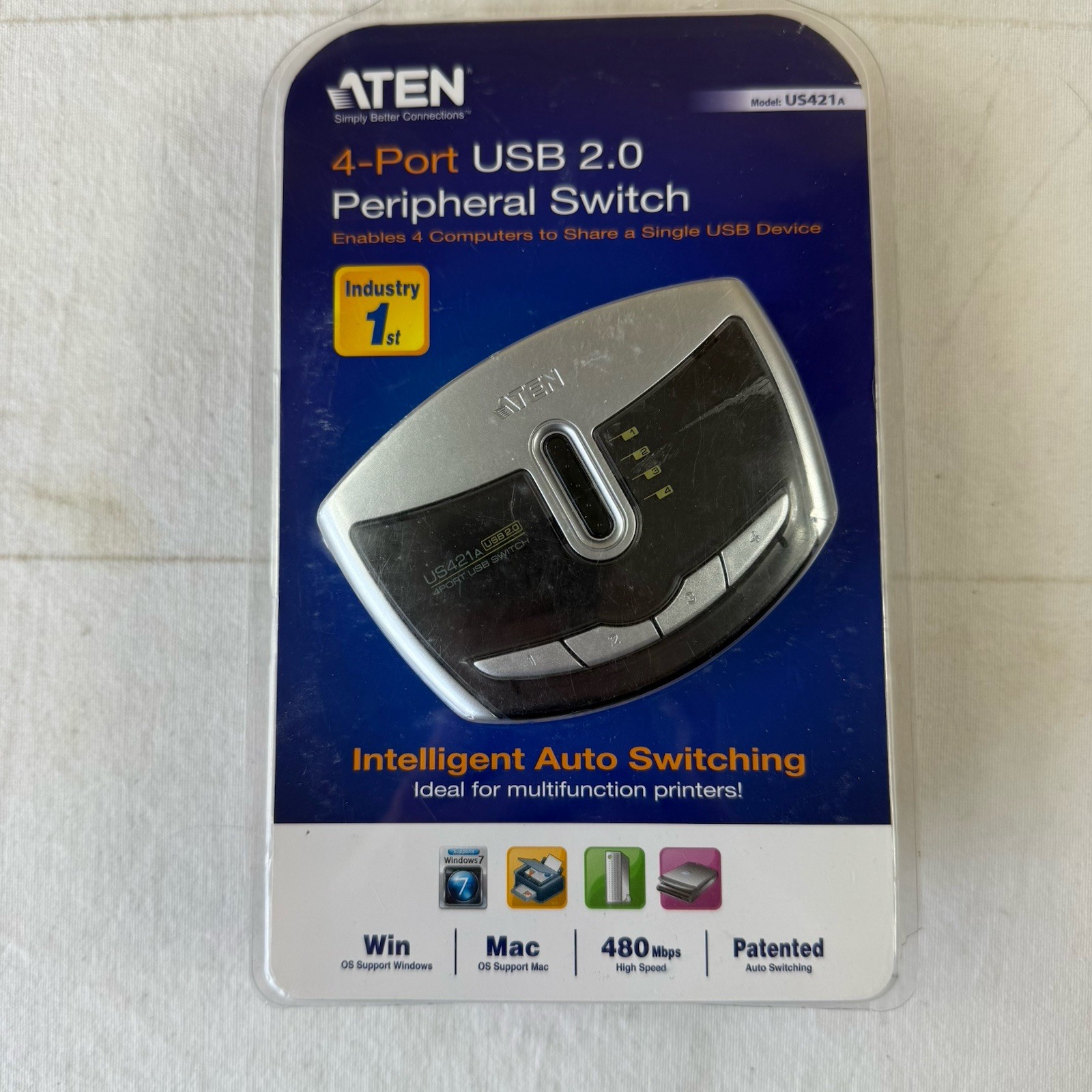 Aten Auto Peripheral Switch 4x1 USB 2.0, 4x PC, 1x USB 2.0 Ports, Auto Port S...