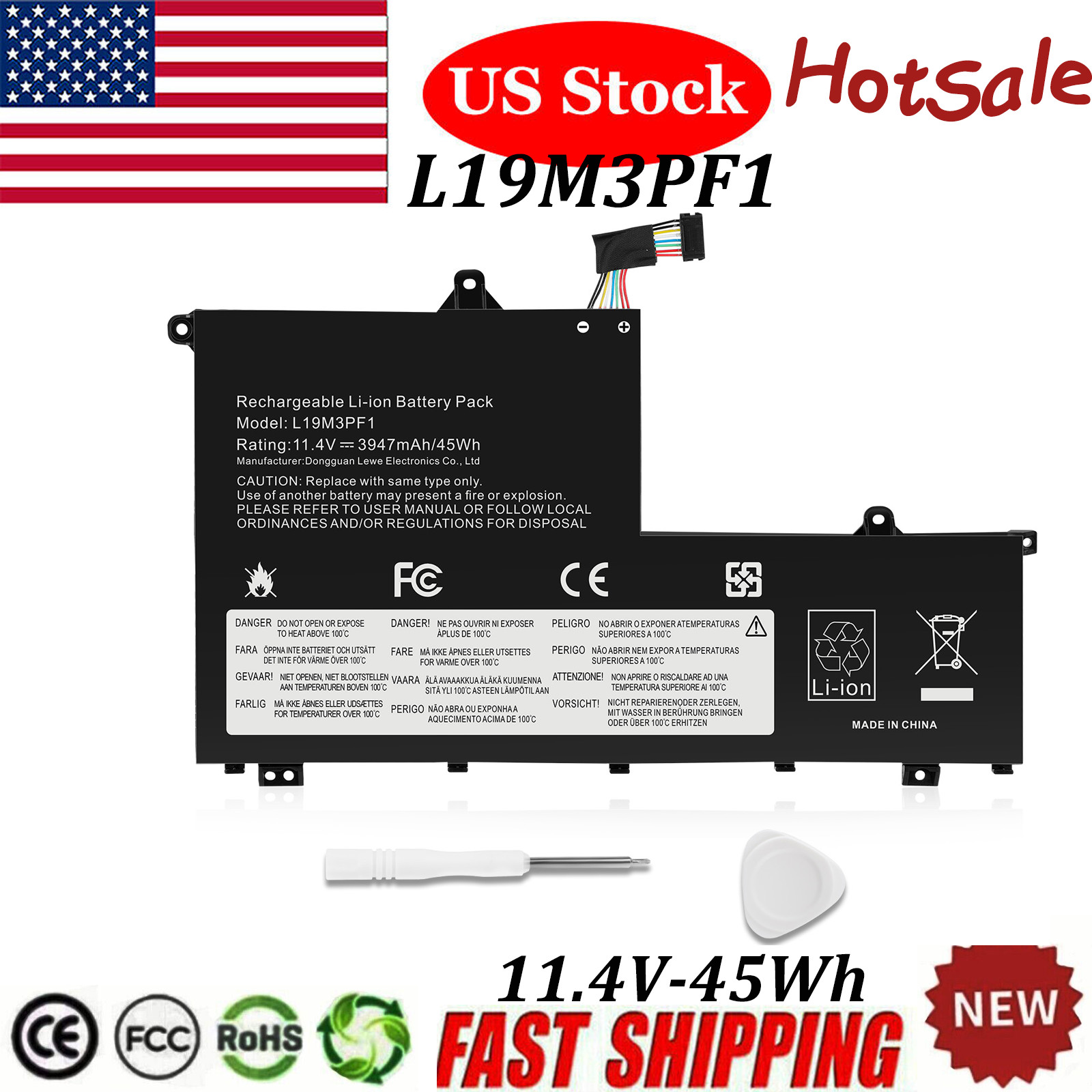 L19L3PF8 L19M3PF1 L19C3PF9 BATTERY FOR LENOVO THINKBOOK 15-IML 15-IIL 14-IIL