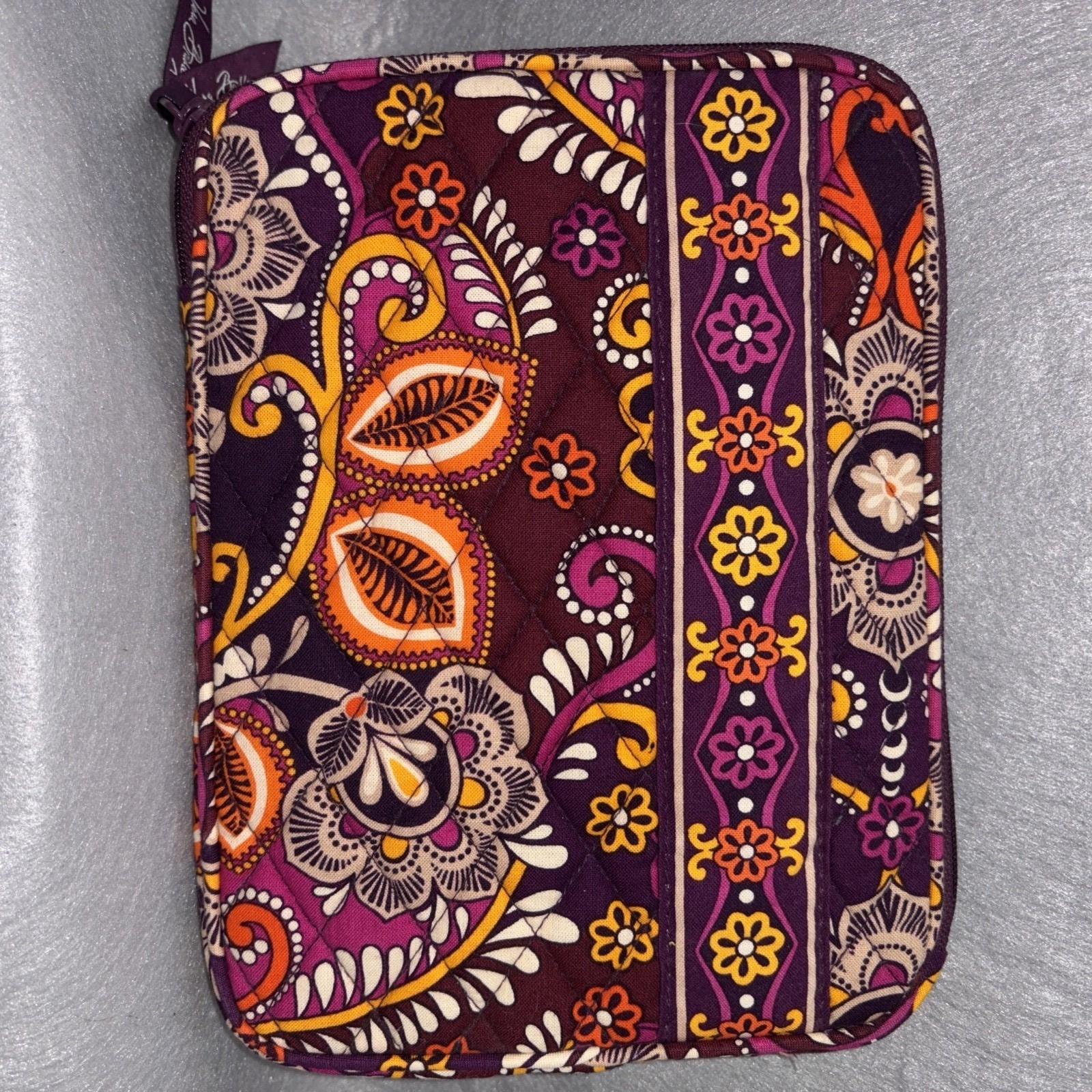 Vera Bradley Safari Sunset iPad Tablet e-reader Sleeve Quilted Paisley EUC