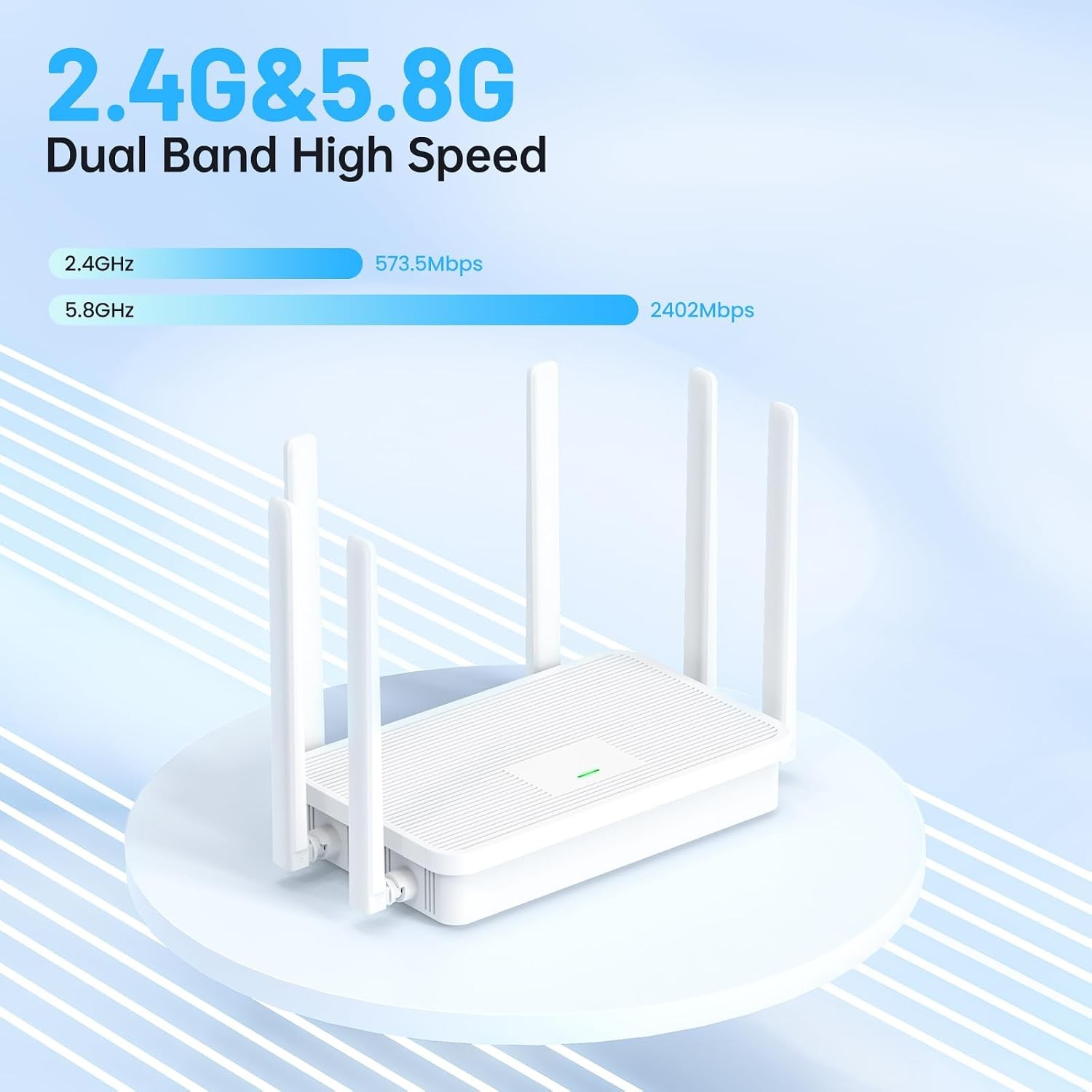 WR3000K WiFi6 AX3000 WiFi Router Dual Band 6-Antennas Wireless Router Suitable