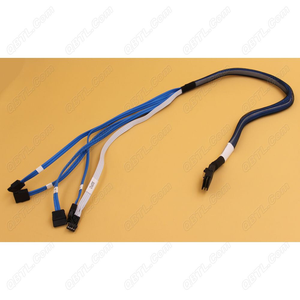 Genuine New Amphenol MiniSAS SFF-8087 to 4xSATA Fanout Cable 75cm +SGPIO E65899