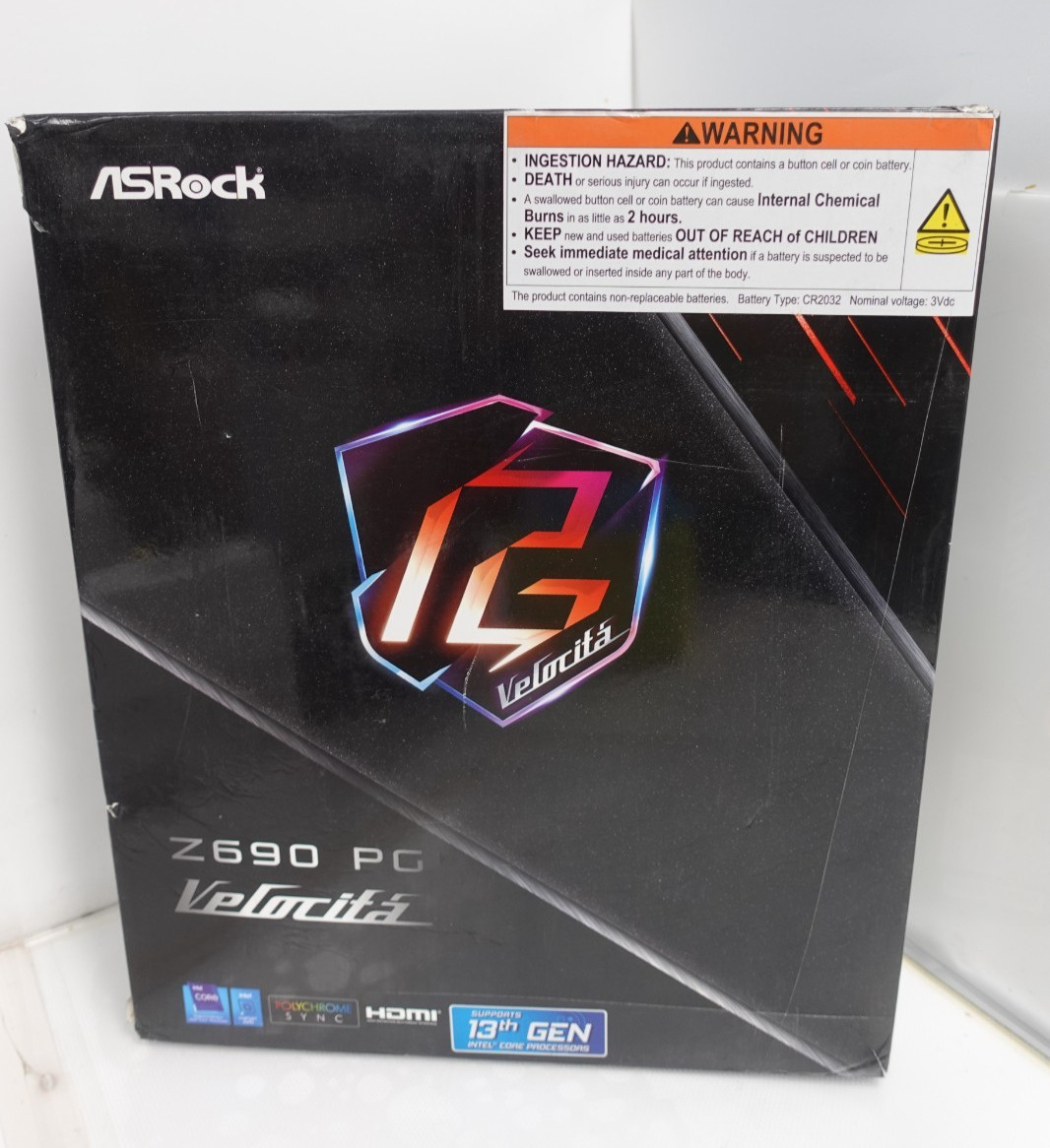 ASRock Z690 PG Velocita Intel Socket LGA 1700 DDR5 ATX Motherboard, Used