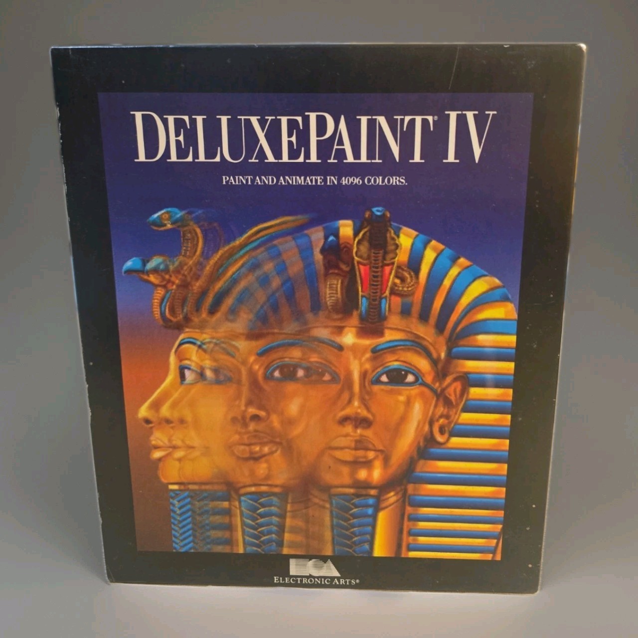 DeluxePaint IV Commodore Amiga Big Box Electronic Arts Disks Manuals NOB Rare