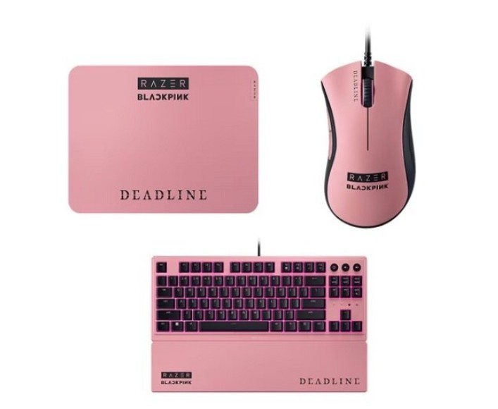 Razer x BLACKPINK Edition 3Pcs Set Wired Mouse,Mouse Pad,Keyboard Set "FEDEX"