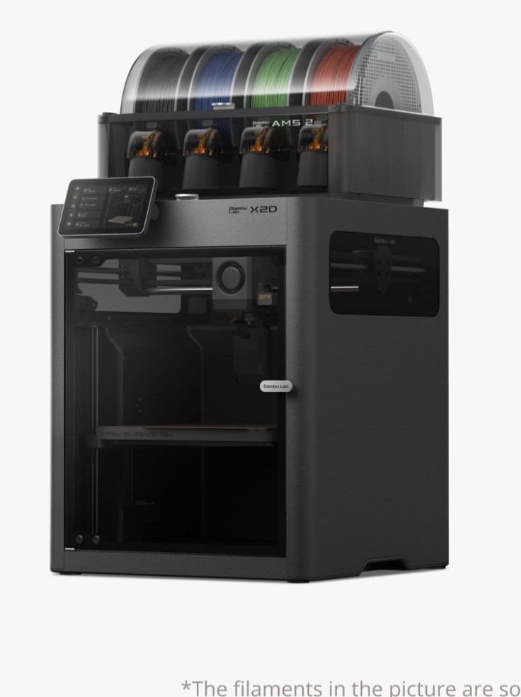 Bambu Lab - X2D AMS Combo 3D Printer - Gray