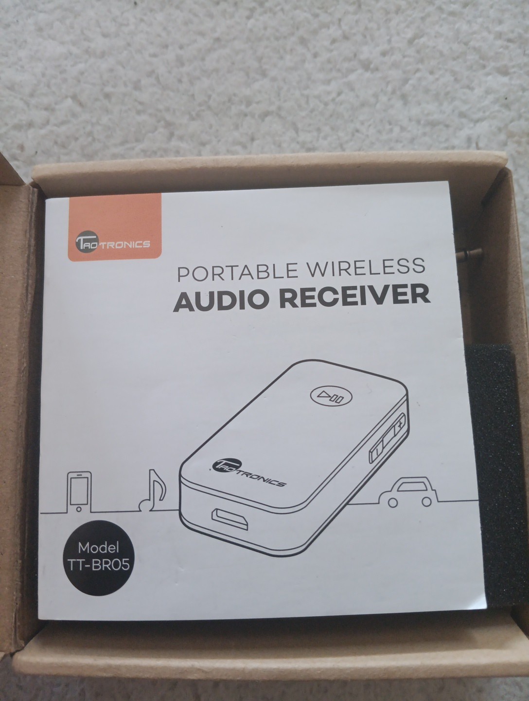 TaoTronics TT-BR05 Bluetooth Receiver / Car Kit, Portable Wireless Audio Adapter