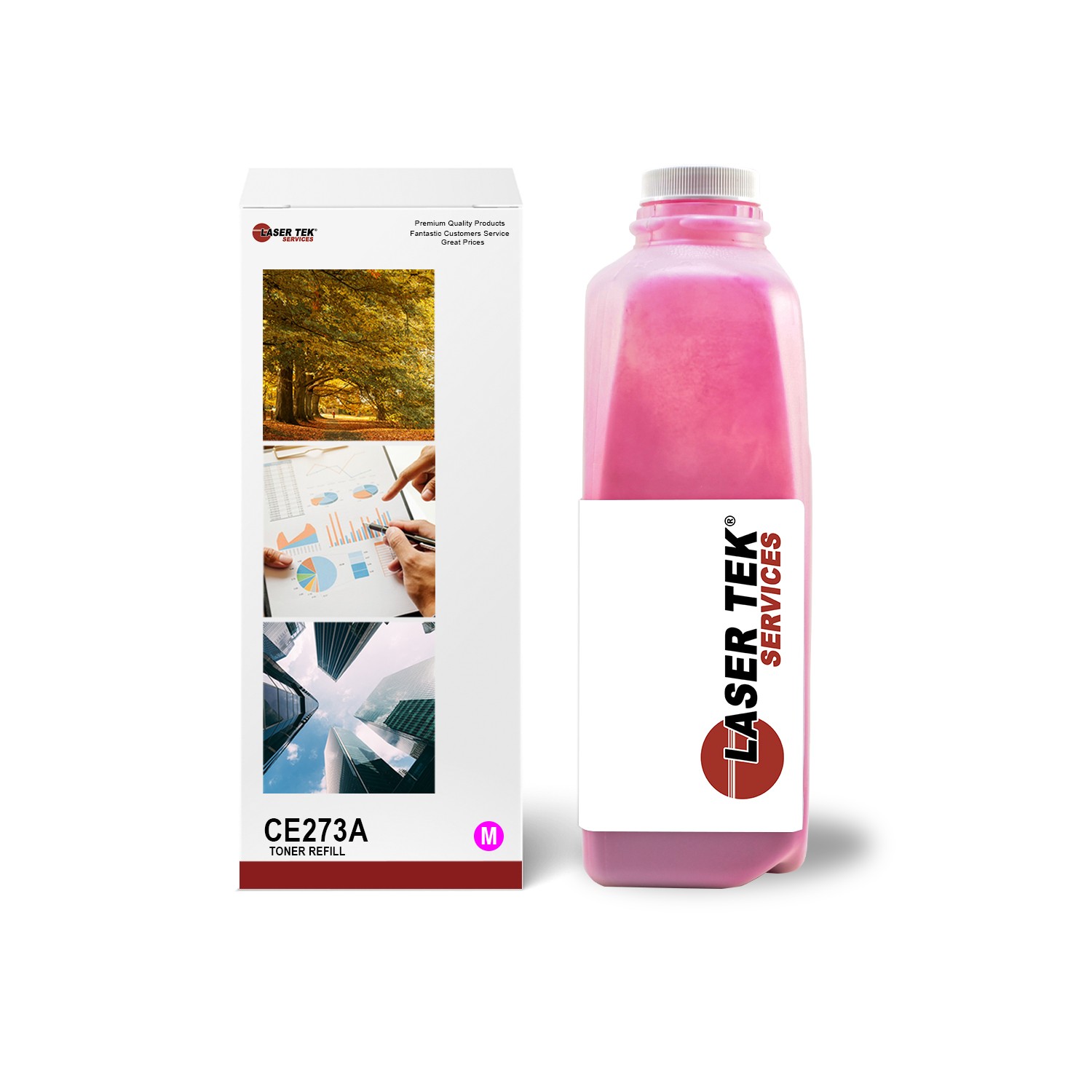 LTS 650A CE273A Yellow Toner Refill Kit Compatible for HP LJ CP5525 CP5525dn