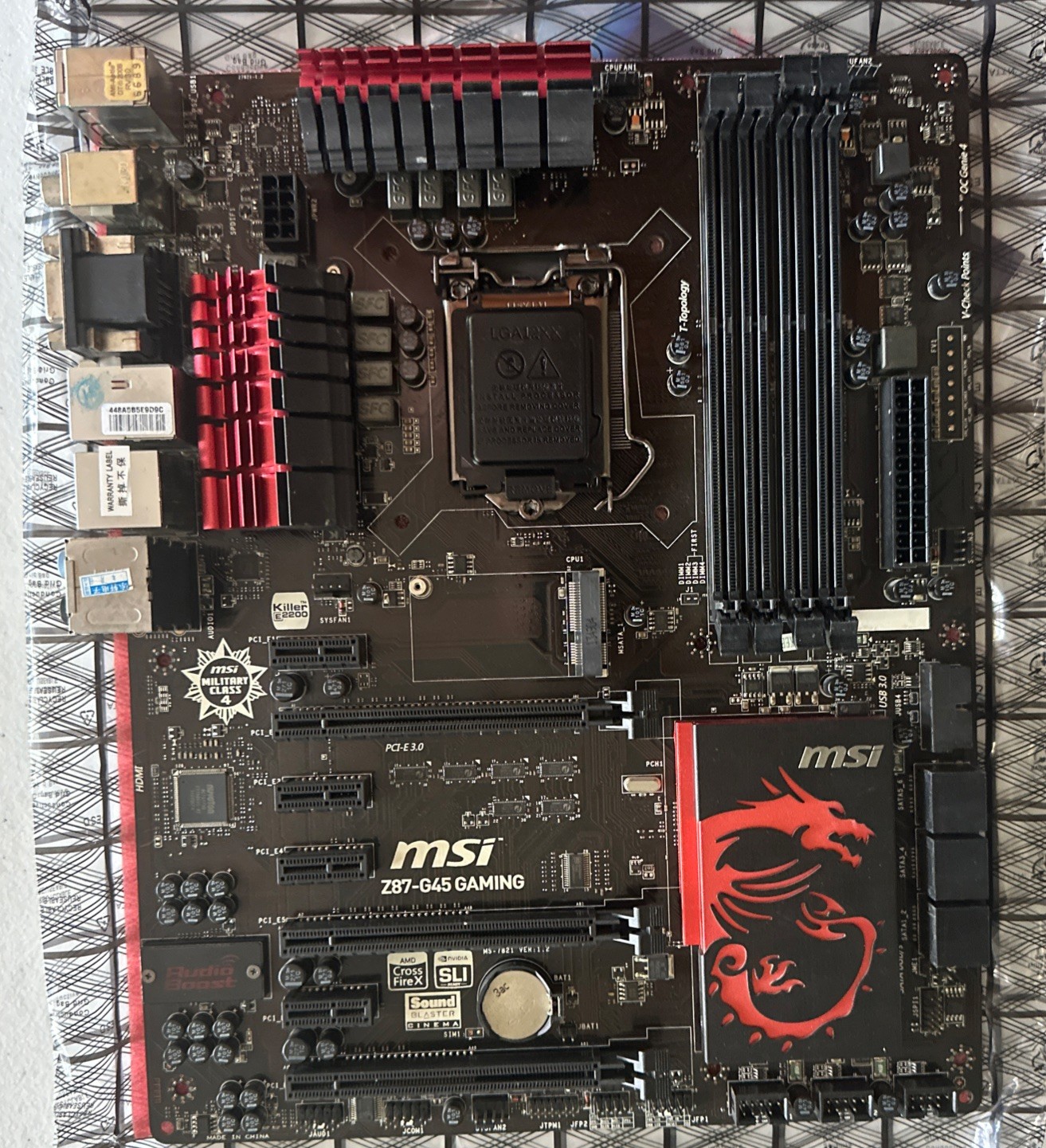 MSI  Z87-G45 GAMING Intel LGA 1150 DDR3 SDRAM Desktop Motherboard TESTED