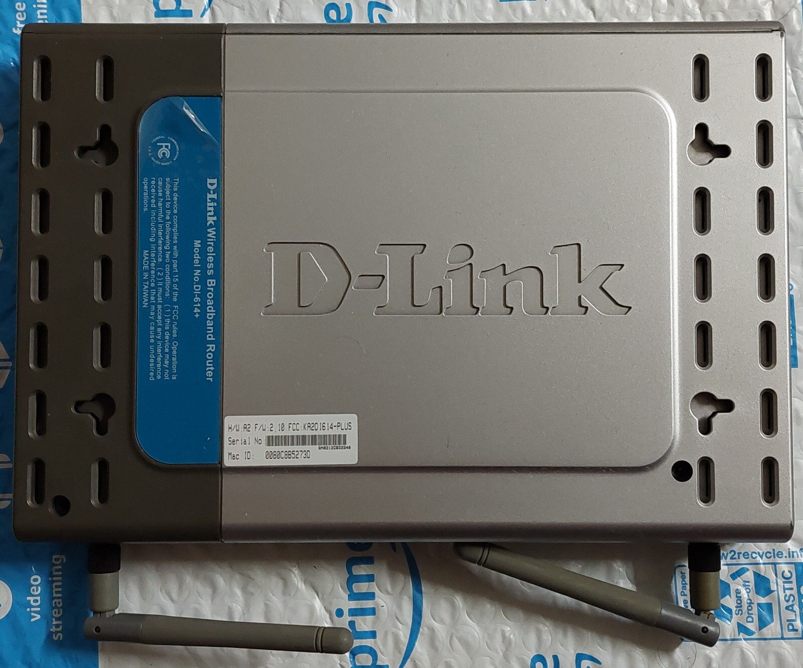 D-Link DI-614+ Air Plus Wireless Network - Enhanced 2.4GHz Wireless Router