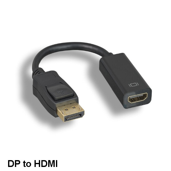 Kentek DisplayPort 1.2 Male with Latch to HDMI Female Adapter 1920x1080 60Hz