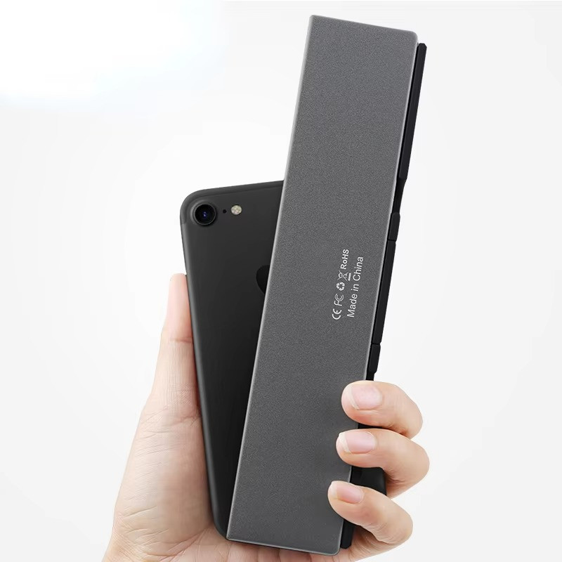 BOW Mini Folding Bluetooth Keyboard Wireless Rechargeable for Phone Tablet
