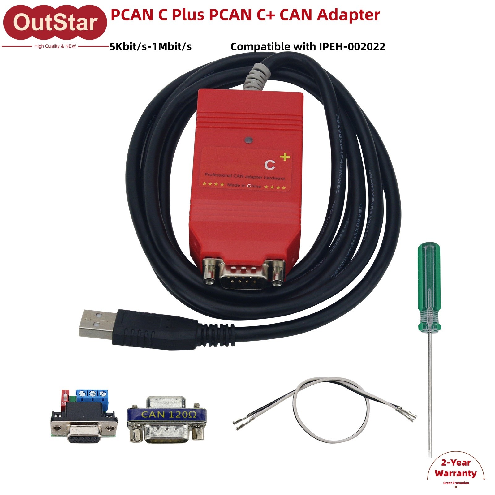 PCAN C+ PCAN C Plus CAN Adapter PCAN USB Adapter Compatible with IPEH-002022