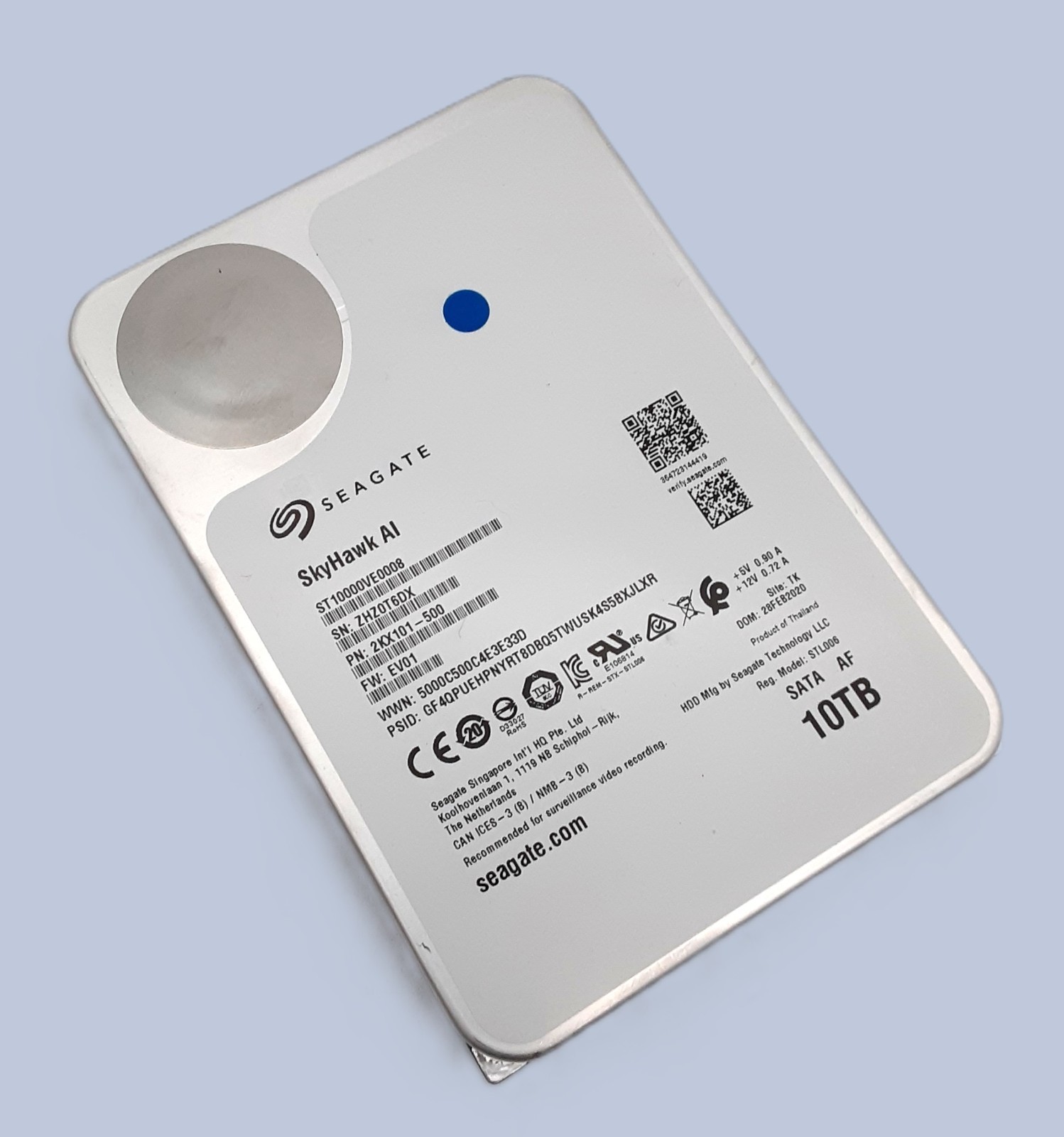 Seagate SkyHawk AI 10TB SATA 3.5" 7200 RPM HDD | ST10000VE0008