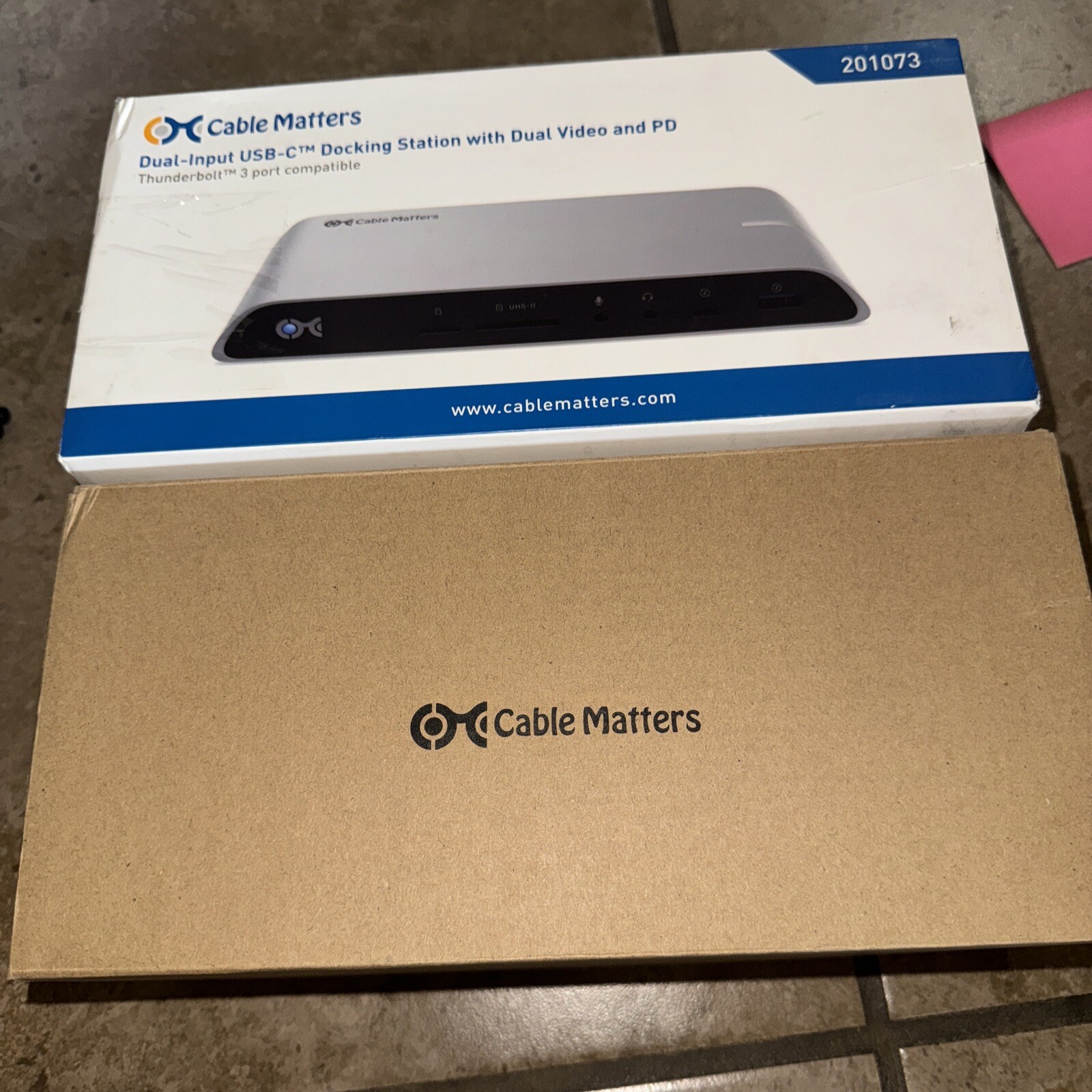 Cable Matters 201073 Dual-Input USB-C Docking Station with Dual Video and PD