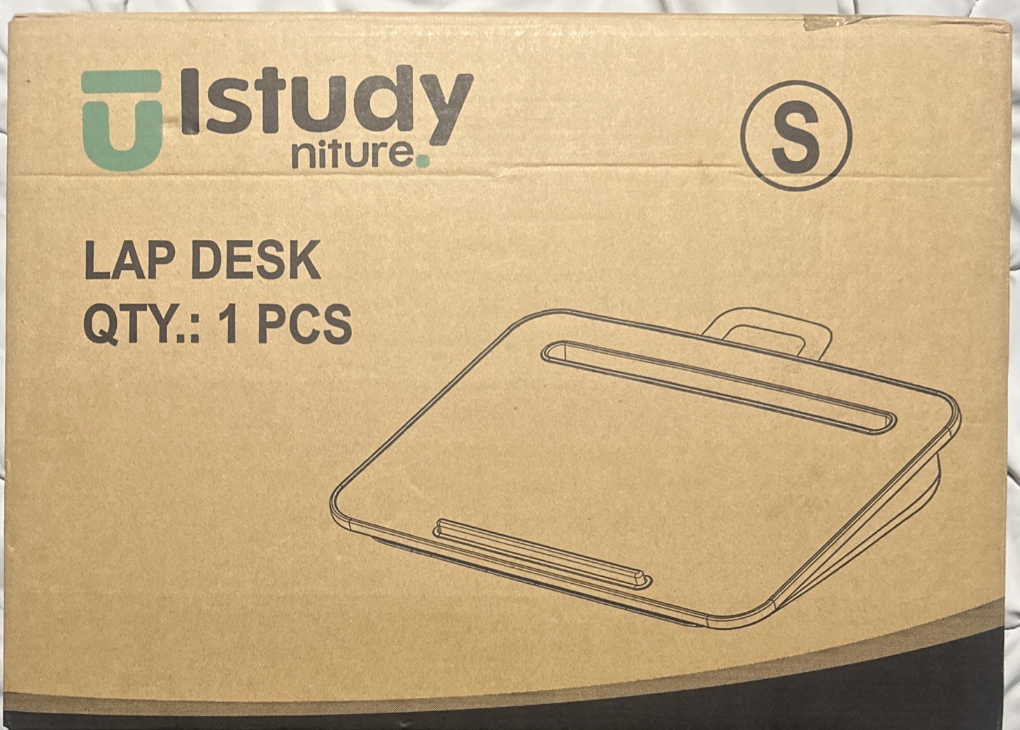 ISTUDYNITURE Portable Lap Desk with Cushion, Fits up to 15.6 inch Laptop, Lap...
