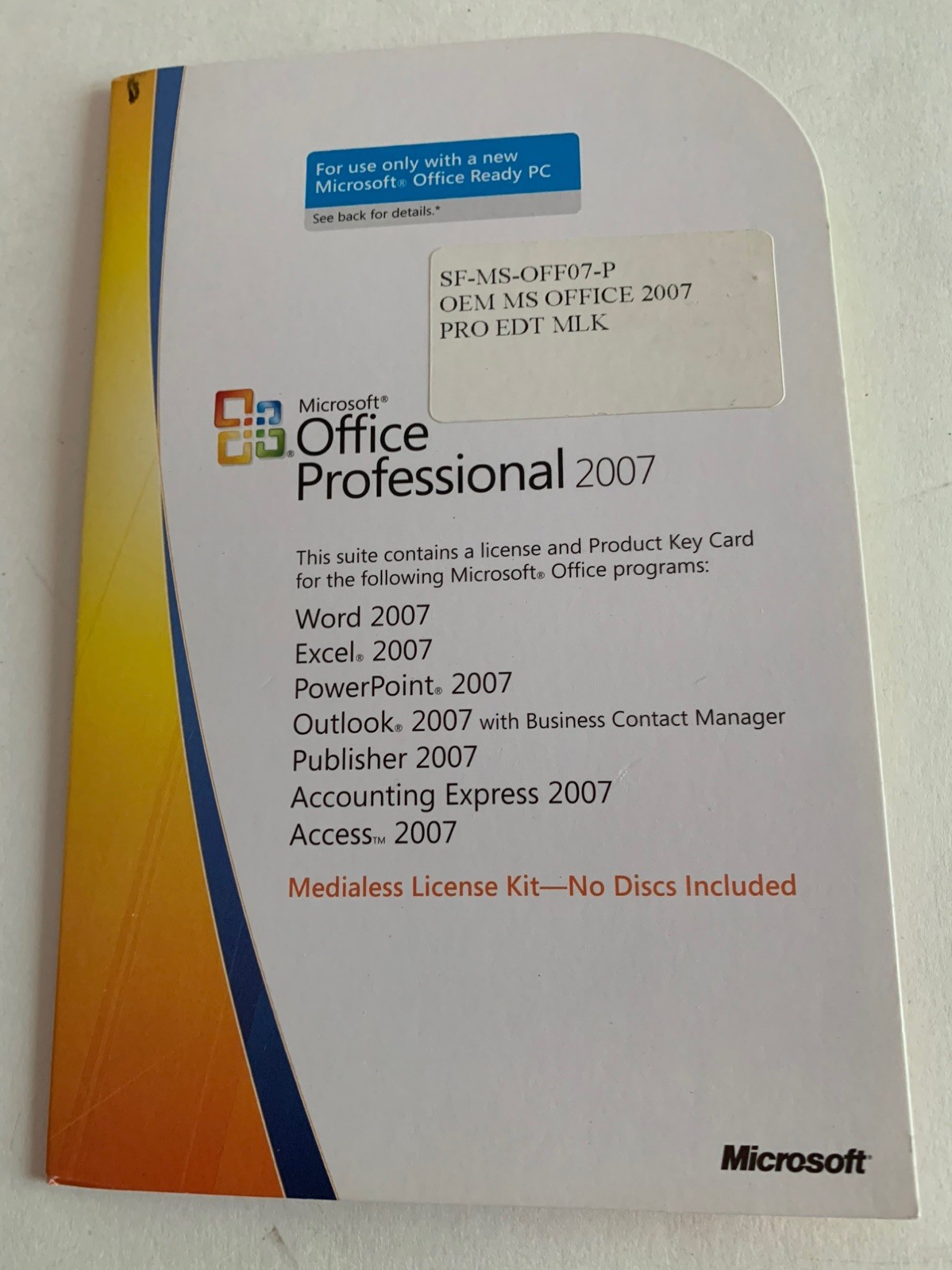 MICROSOFT OFFICE 2007 STANDARD, PROJECT STANDARD, PROFESSIONAL & ULTIMATE