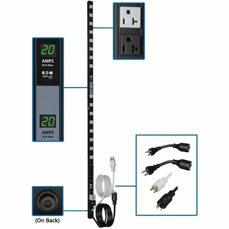 Tripp Lite by Eaton PDU 3.8kW Single-Phase Local Metered PDU Dual Circuit 120V