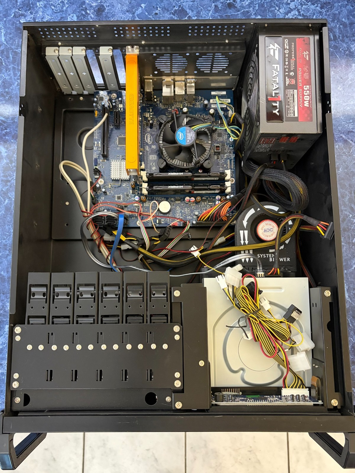 4U Rackmount Chassis WITH - WD 1 TB HHD, Intel DP55WB, 550W PSU, 8GB RAM