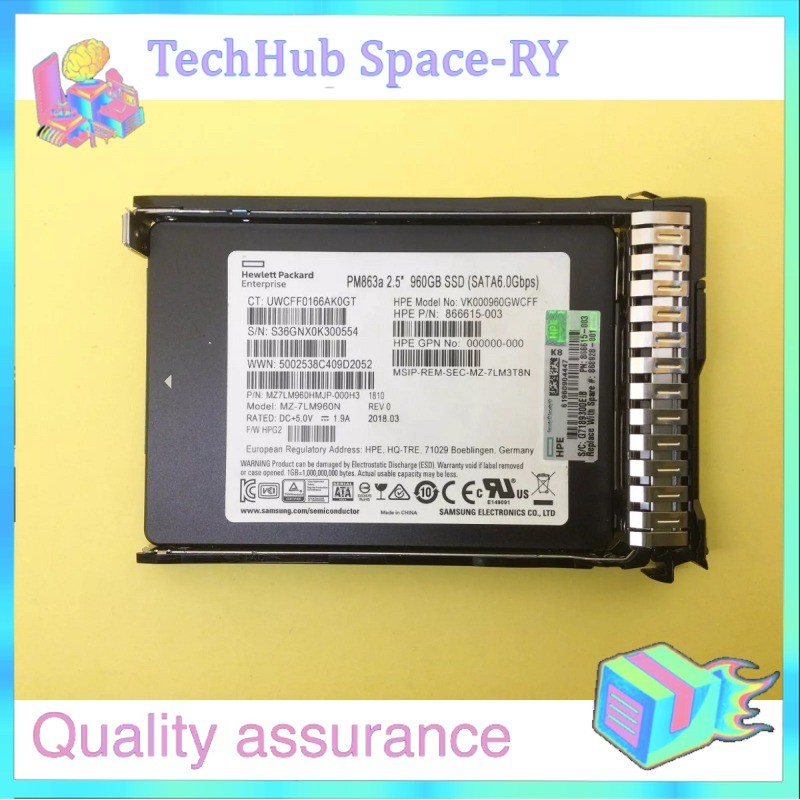 NEW HPE/Samsung 2.5" 960GB SATA 6G G10 Server SSD Replace P07926-B21 P08692-001