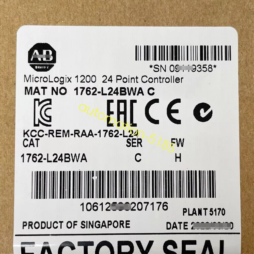 New AB 1762-L24BWA MicroLogix 1200 24 Point Controller AB 1762L24BWA DHL/Fedex
