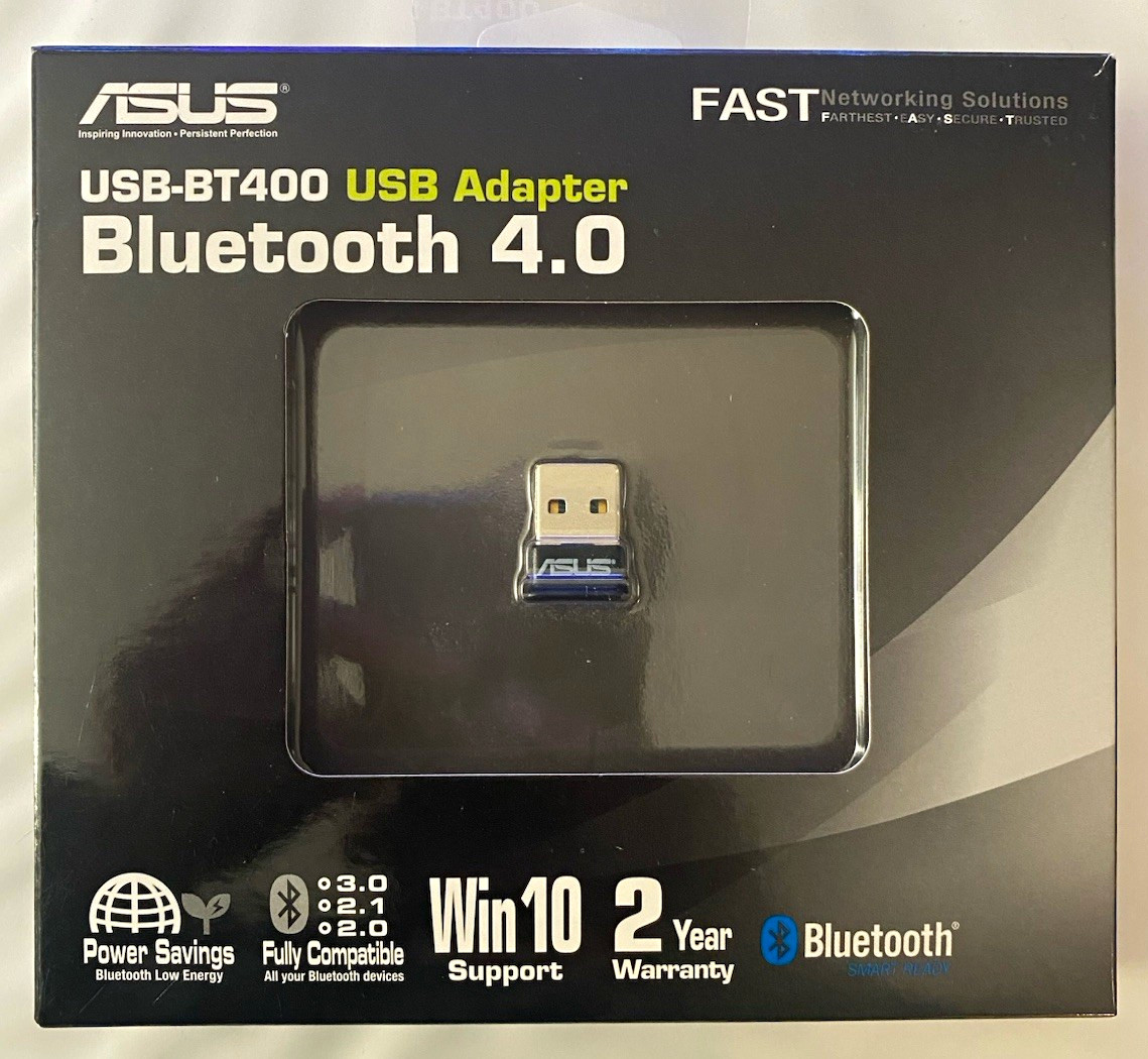 ASUS USB-BT400 Bluetooth 4.0 USB Adapter w/ BLE for PC, Black