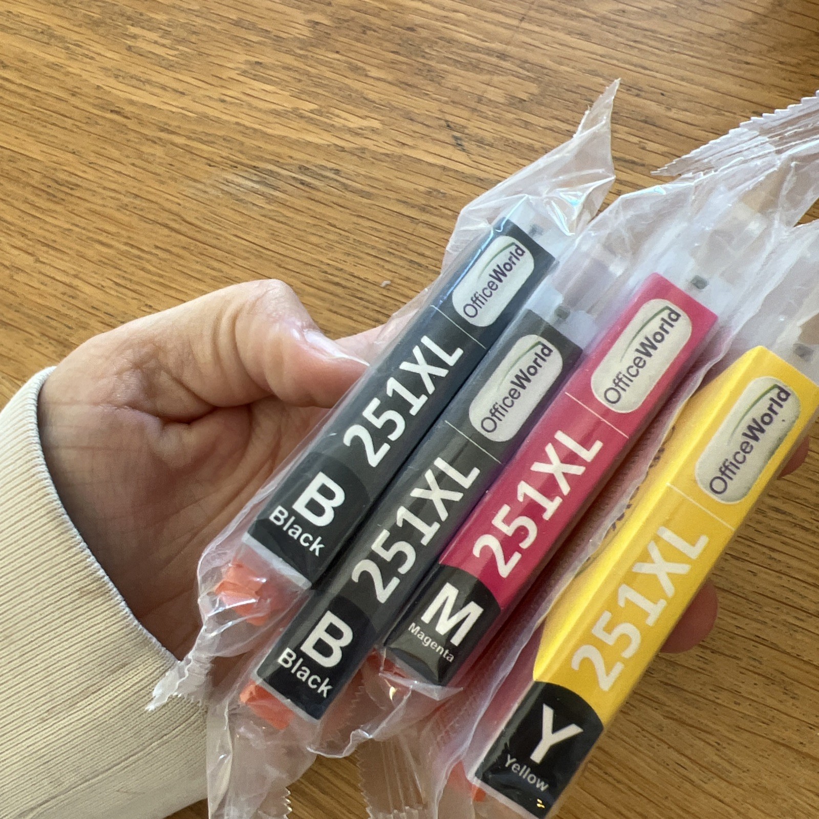 (4-Pk) Office World Ink Cartridge Replacement 251XL  Black Magenta Yellow