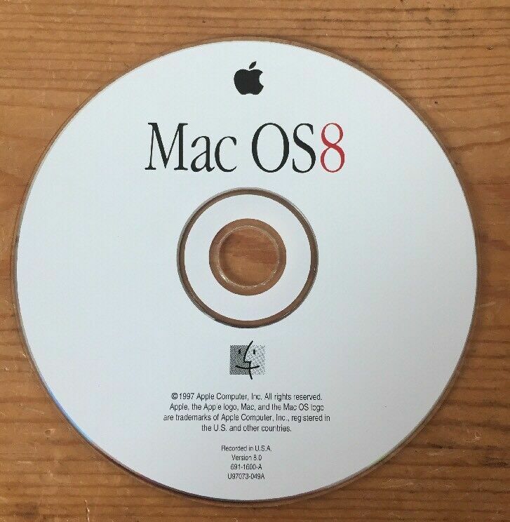 Vintage 1997 Mac OS 8 v8.0 Macintosh Software Install Installation Disc CD