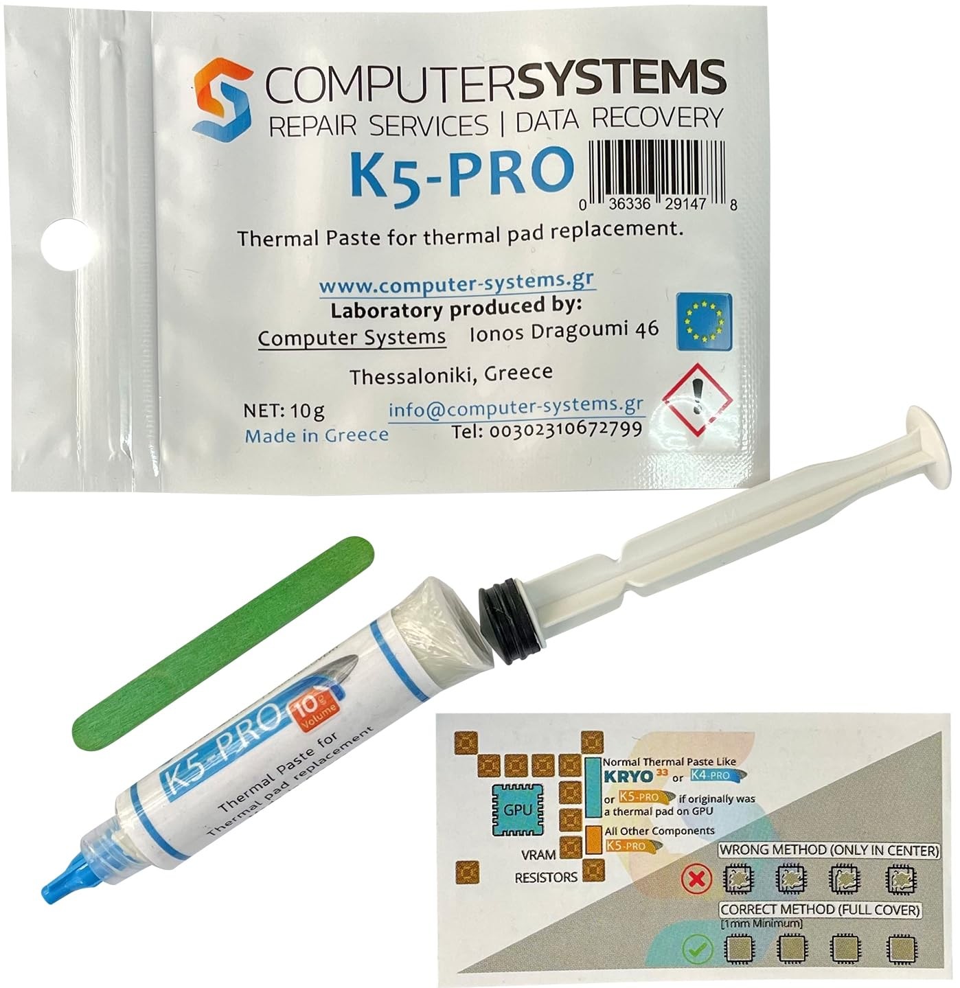 K5 PRO 10g Syringe Viscous Thermal Paste for Pad Replacement Liquid...