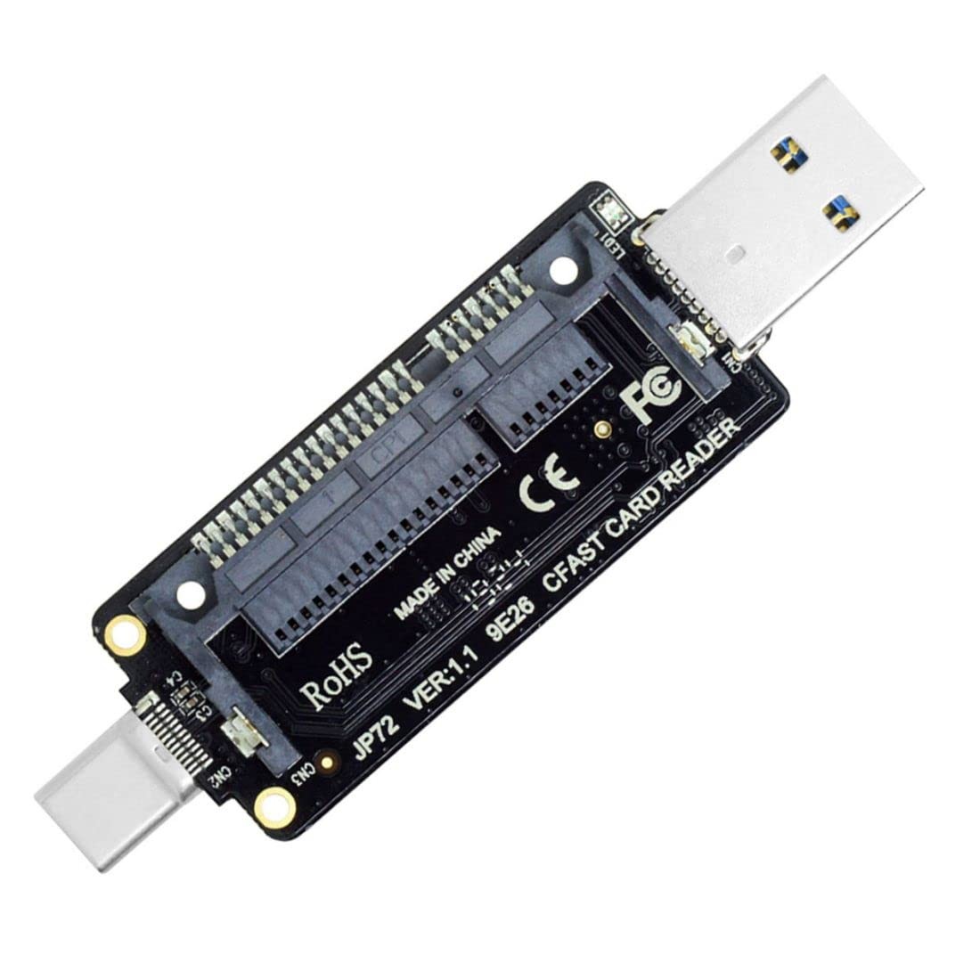 CFast Card Reader,USB 3.0 3.1Type A ＆ Type C Male to CFast 2.0 Card PCBA Adap...