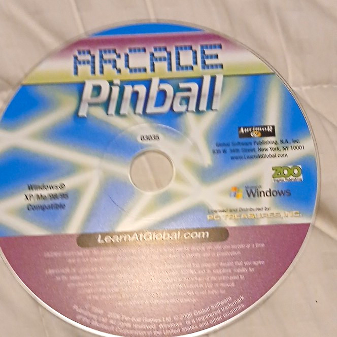 LearnA+Global Arcade Pinball PC Game CD-ROM for Windows - Disc Only