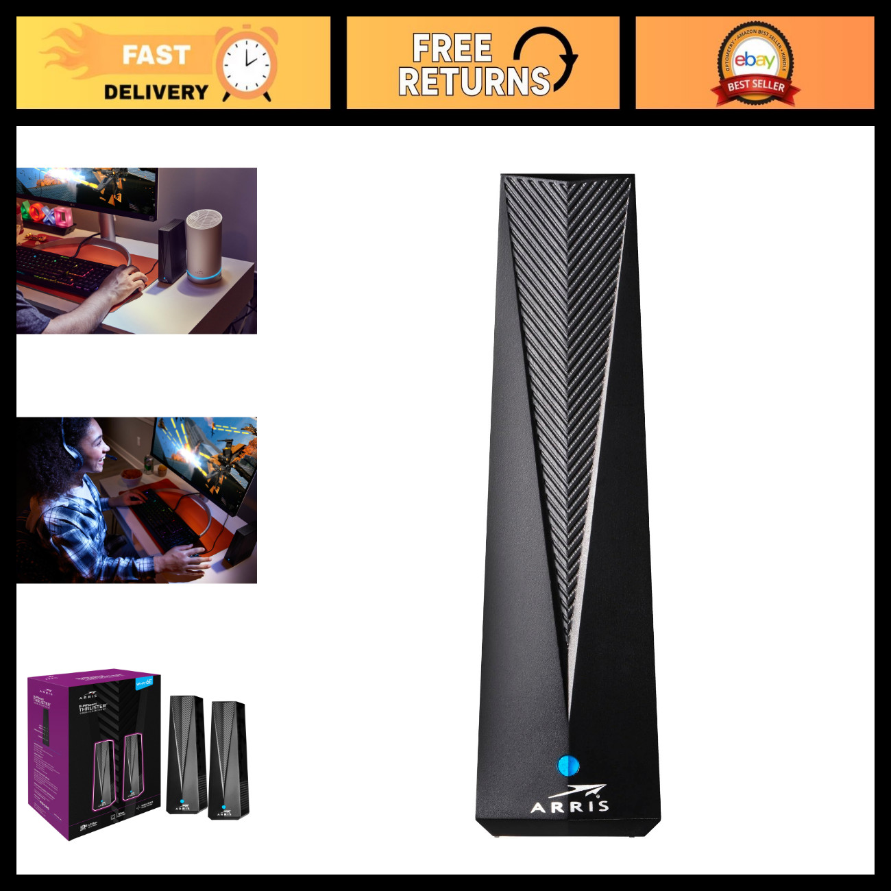 Wi-Fi 6E Gaming Router Kit | 2.5 Gbps Port | Dedicated 6GHz Band | Optimized for