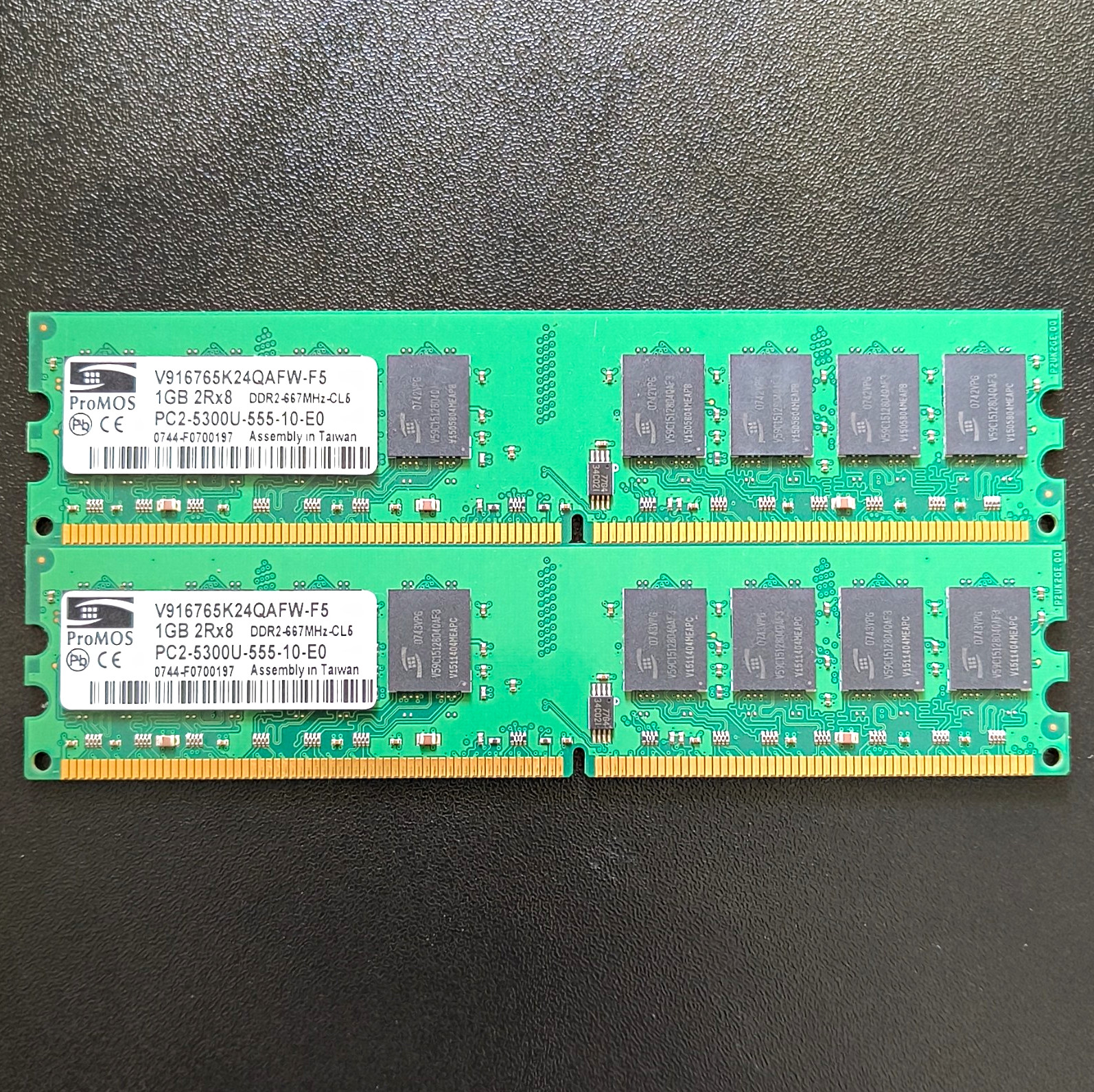 ProMOS 2GB (2x1GB) DDR2-667 PC2-5300U 240-Pin DIMM Unbuffered