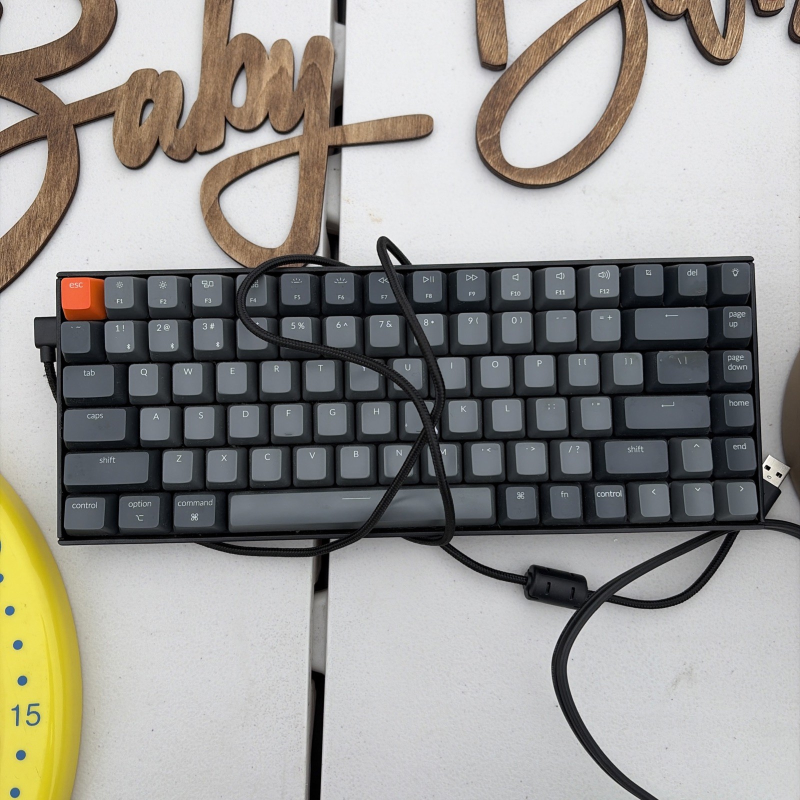 KEYCHRON K12 WIRELESS MECHANICAL KEYBOARD SWITCHES - BLACK/GRAY