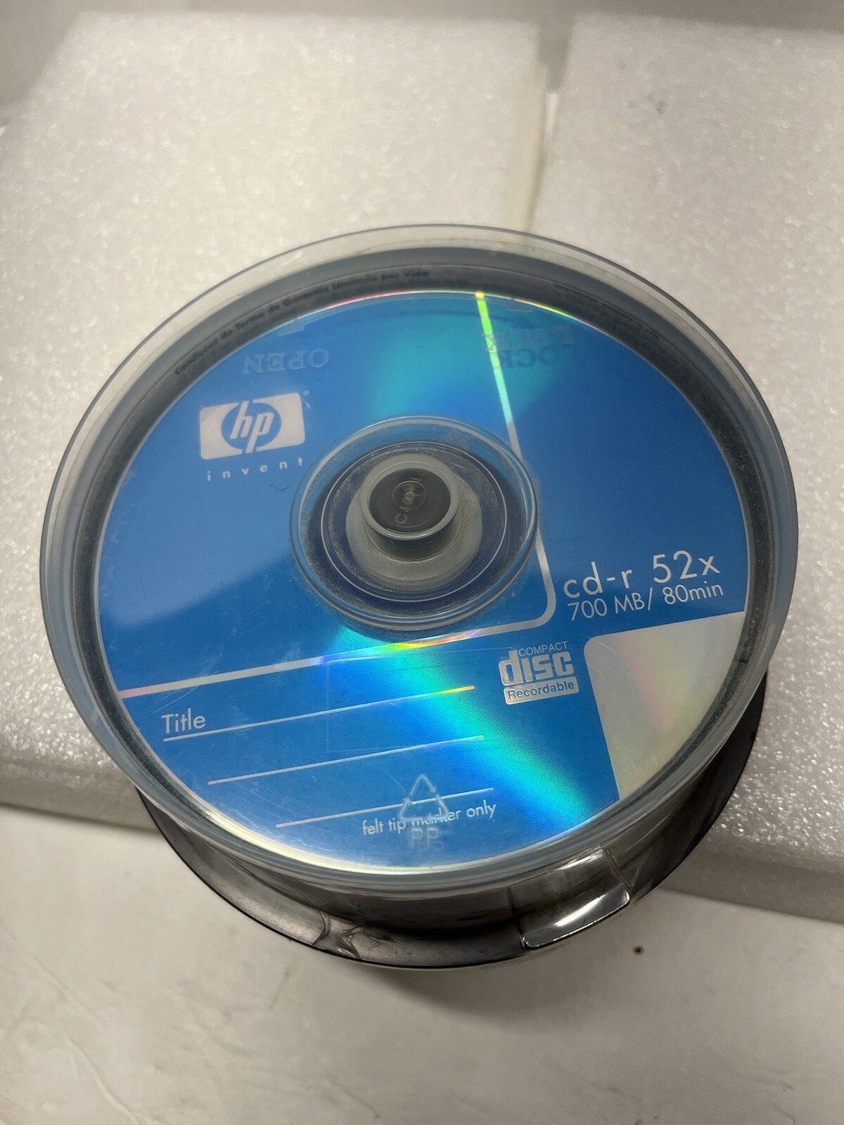 HP CD-R 52X 700 MB/80 Min Sealed Pack Of 100 Discs