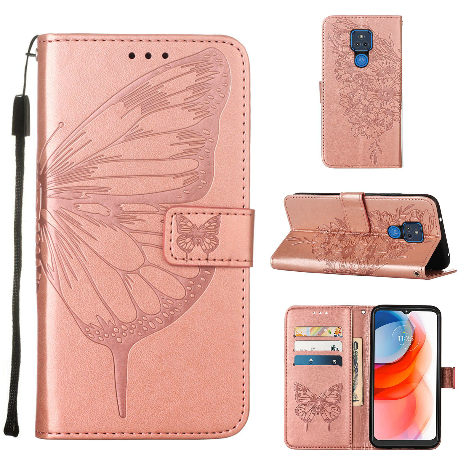 Flip Butterfly Wallet Cover Case For Infinix Hot 40 Smart Tecno Spark Camon 50