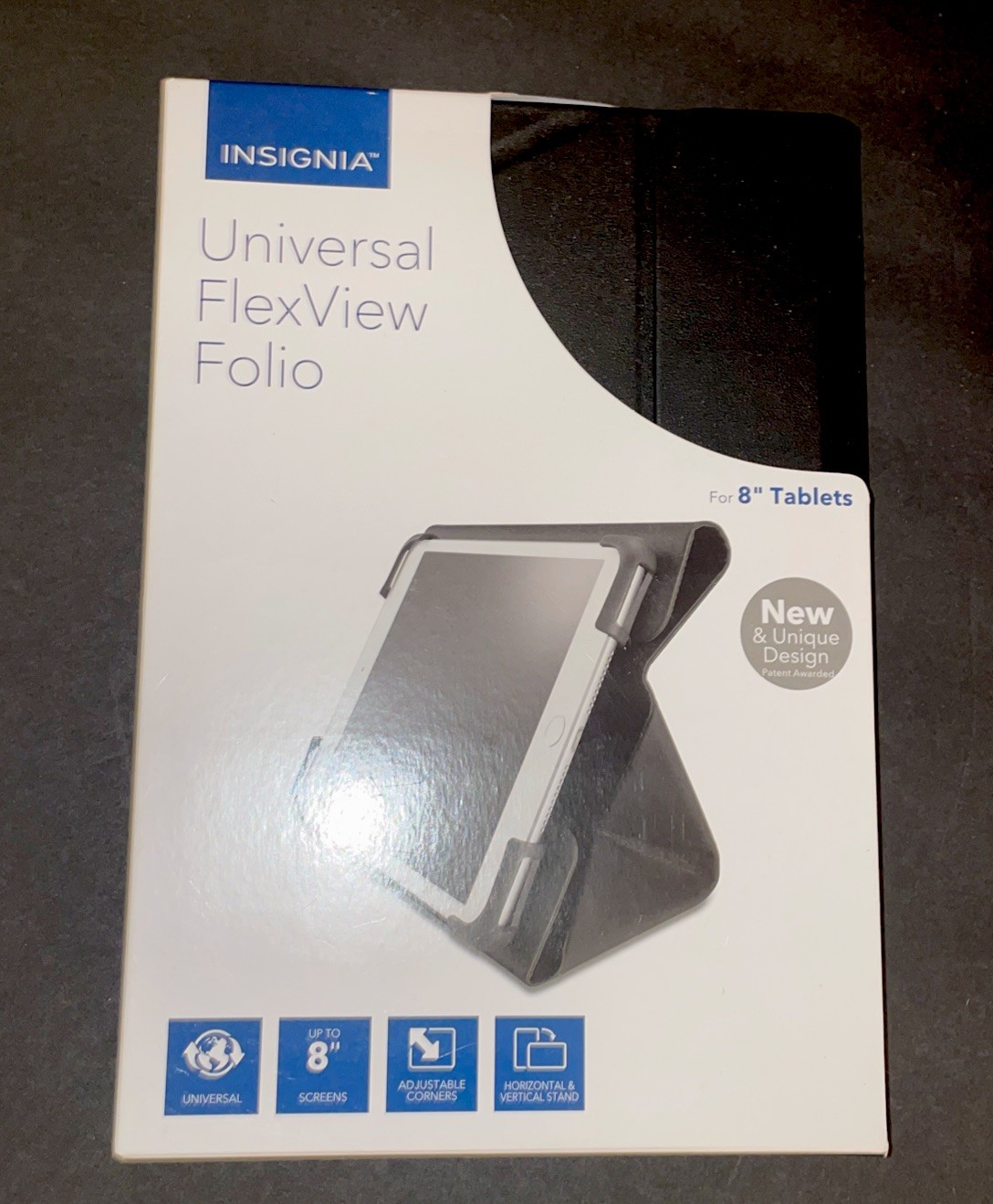 Insignia- FlexView Folio Case for Most 7" Tablets - Black