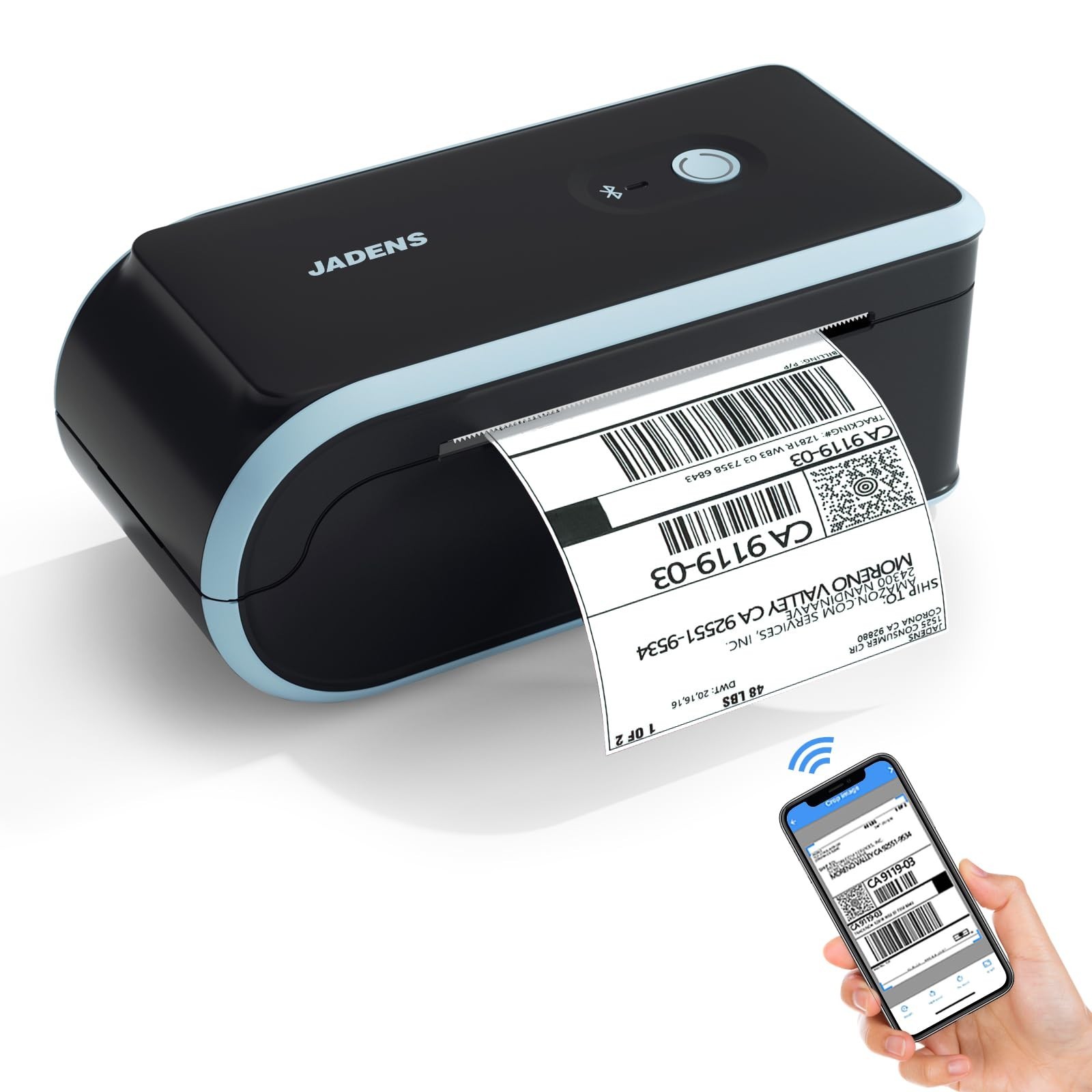 Wireless Bluetooth Thermal Label Printer with Built-in Paper Bin, Easy Setup