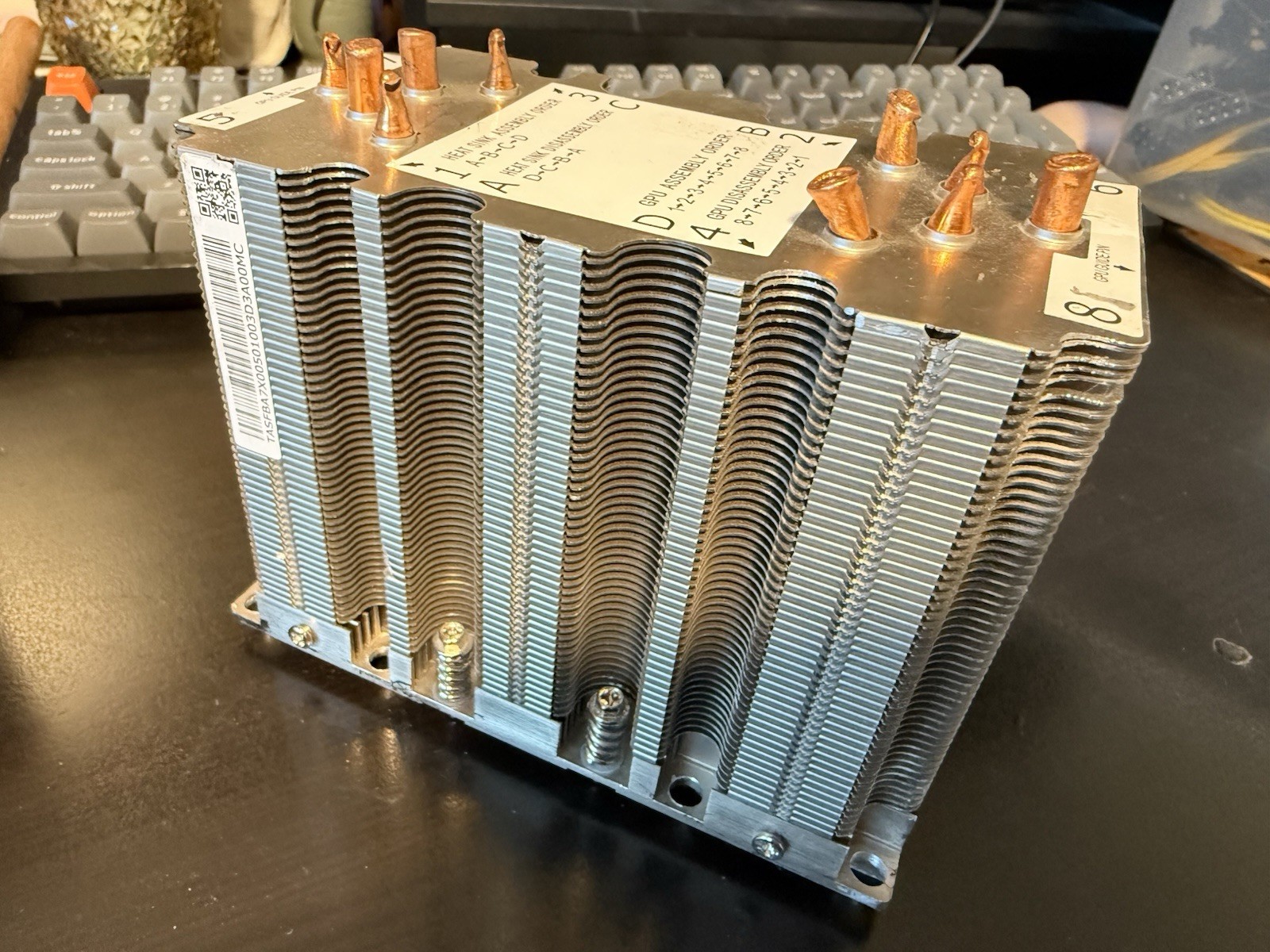 NVIDIA Tesla V100 P100 SXM2 GPU Heatsink 10 Copper Heat Pipes Passive Cooler