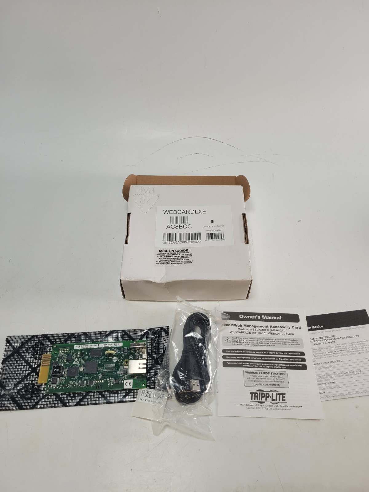 Tripp Lite WEBCARDLXE SNMP Web Management Accessory Card UPS Network Card