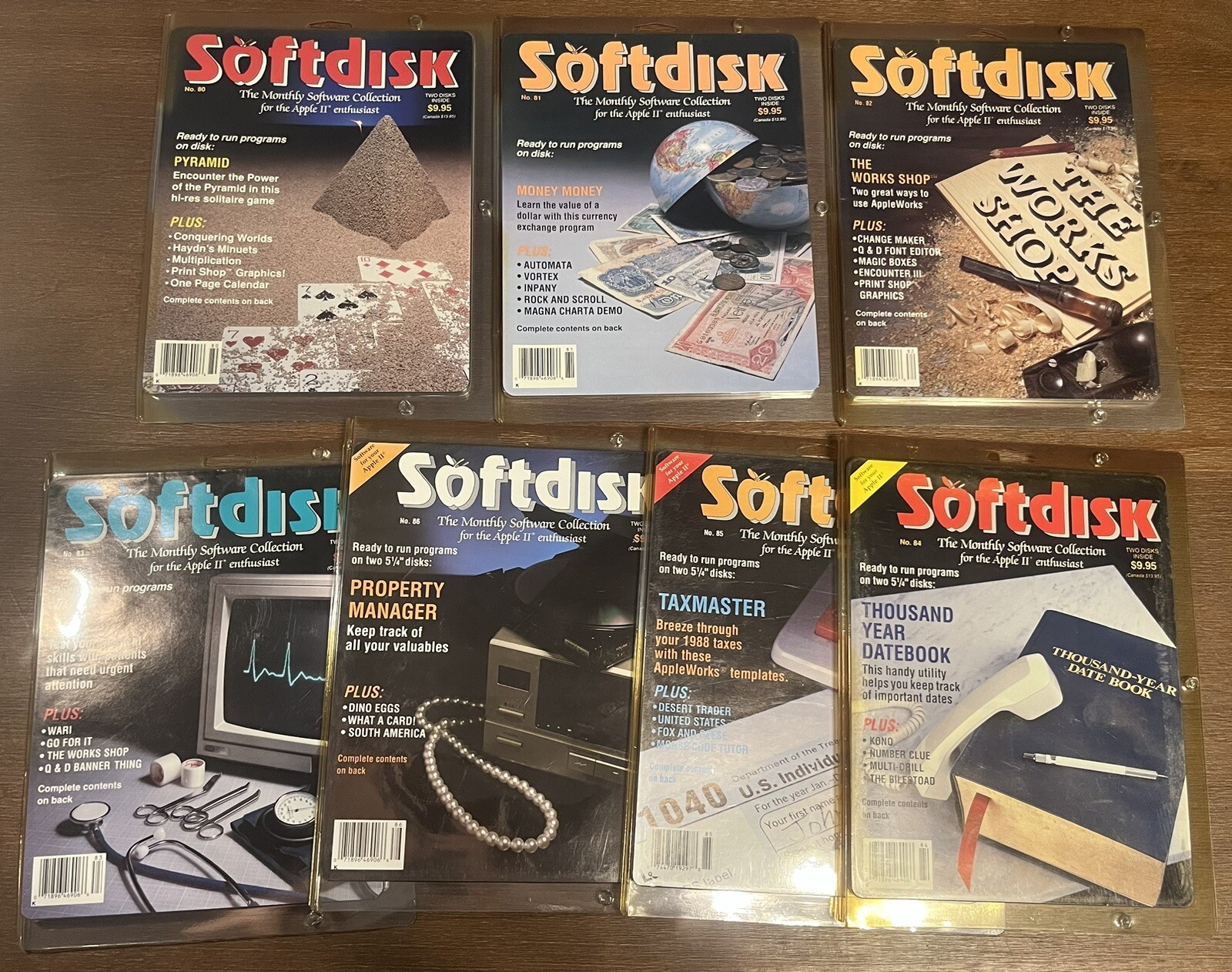 7 Softdisk Magazines For The Apple 2 #80-#86