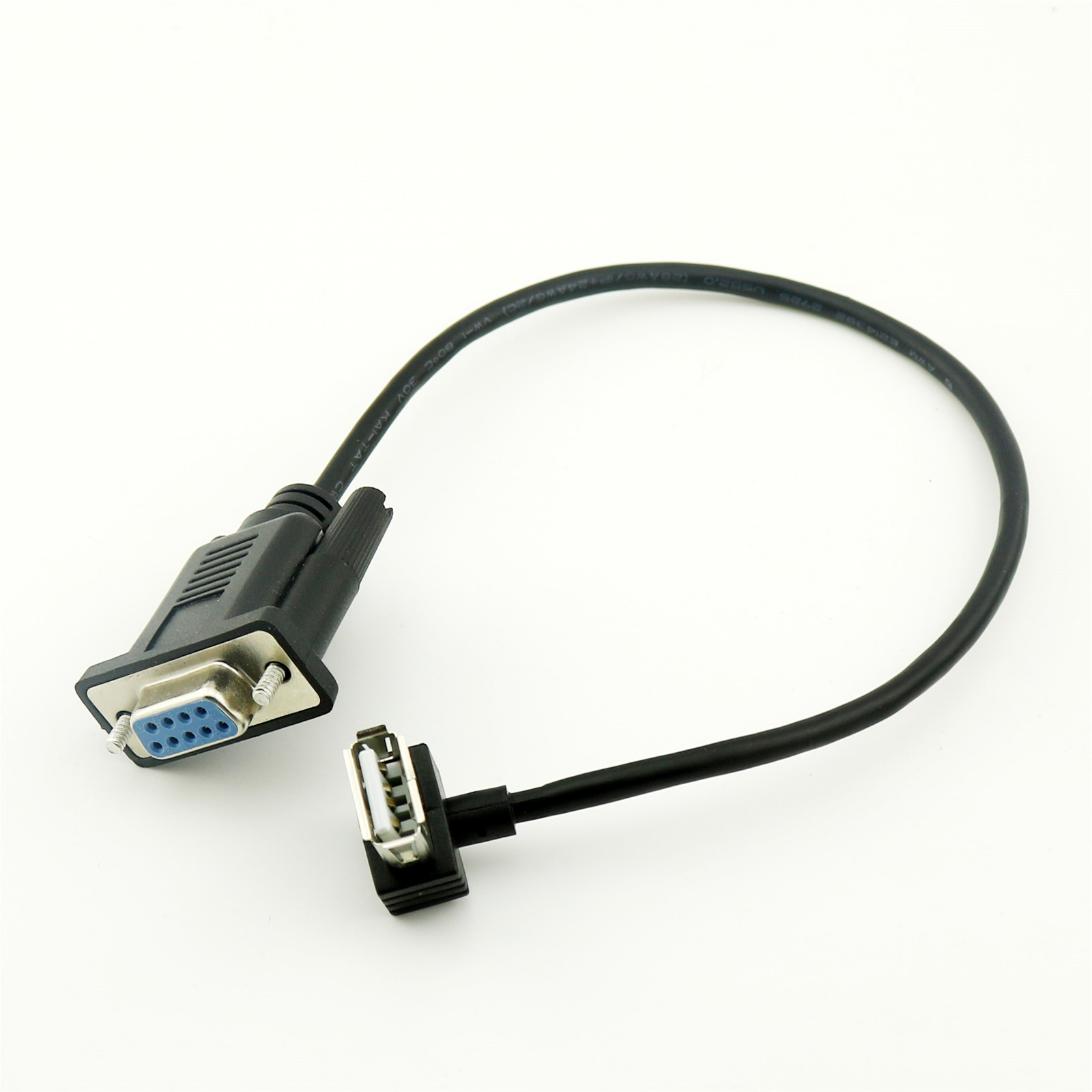 RS232 DB9 Female to USB 2.0 A Female Serial Cable Adapter Converter 8" Inch 25cm