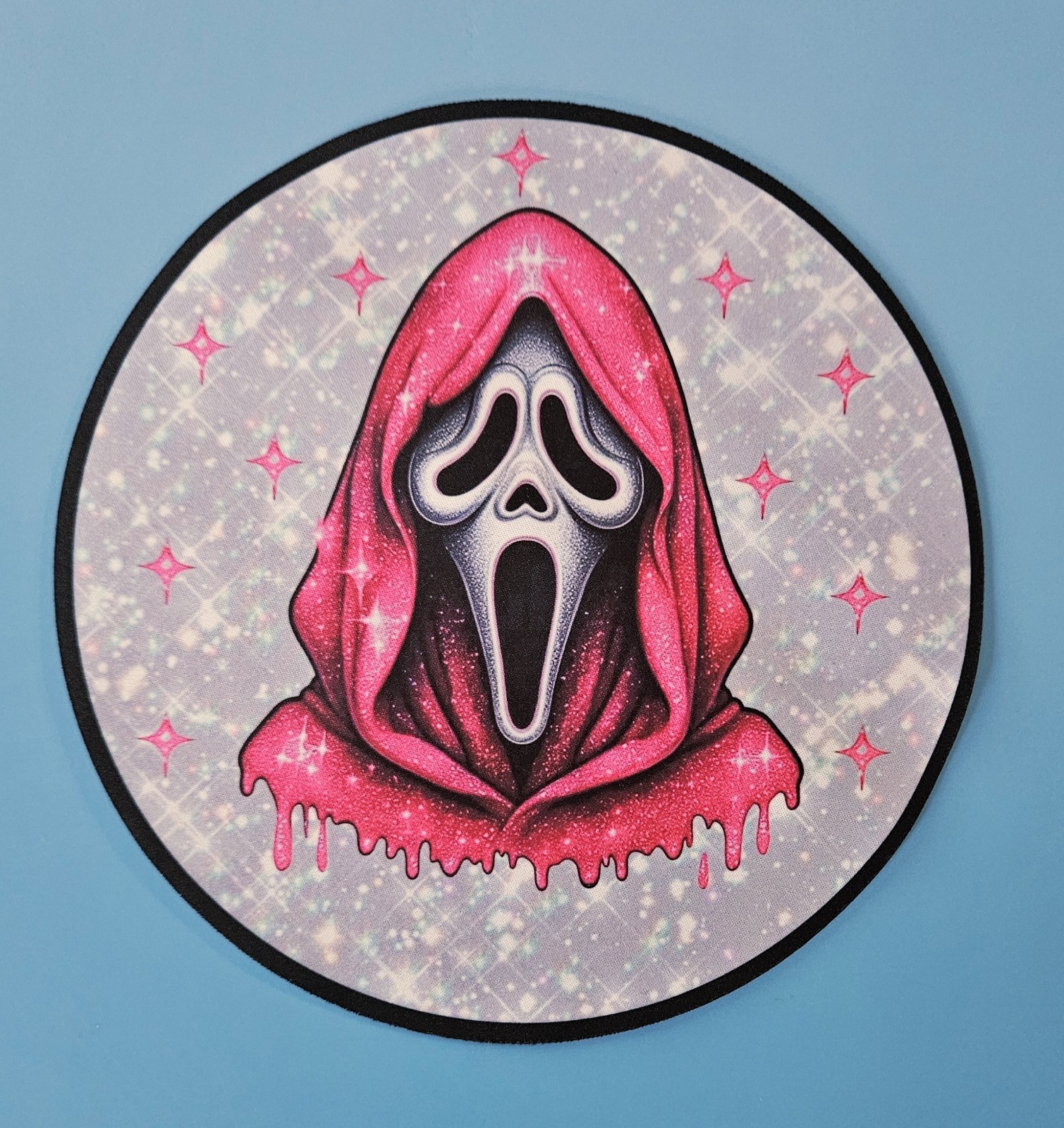 Pink Ghostface Scream Horror Villain Mouse Pad NEW Office / Game Accessories